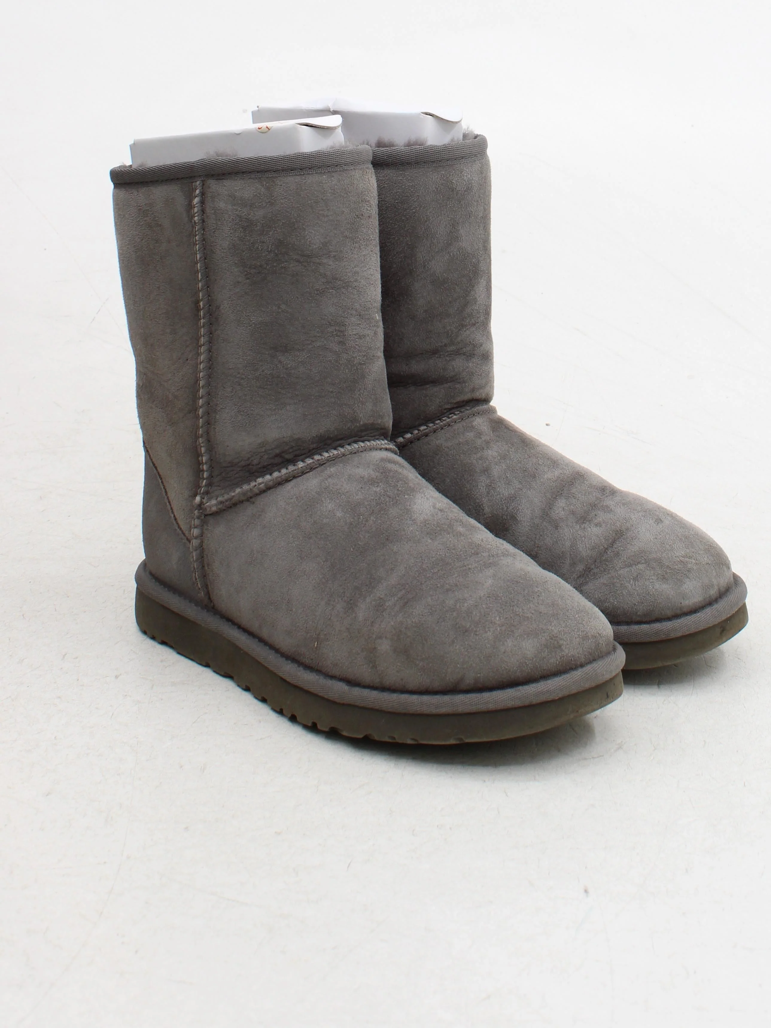 UGG Australia Women's Boots UK 4 Grey Suede with Faux Fur Combat - Image 4