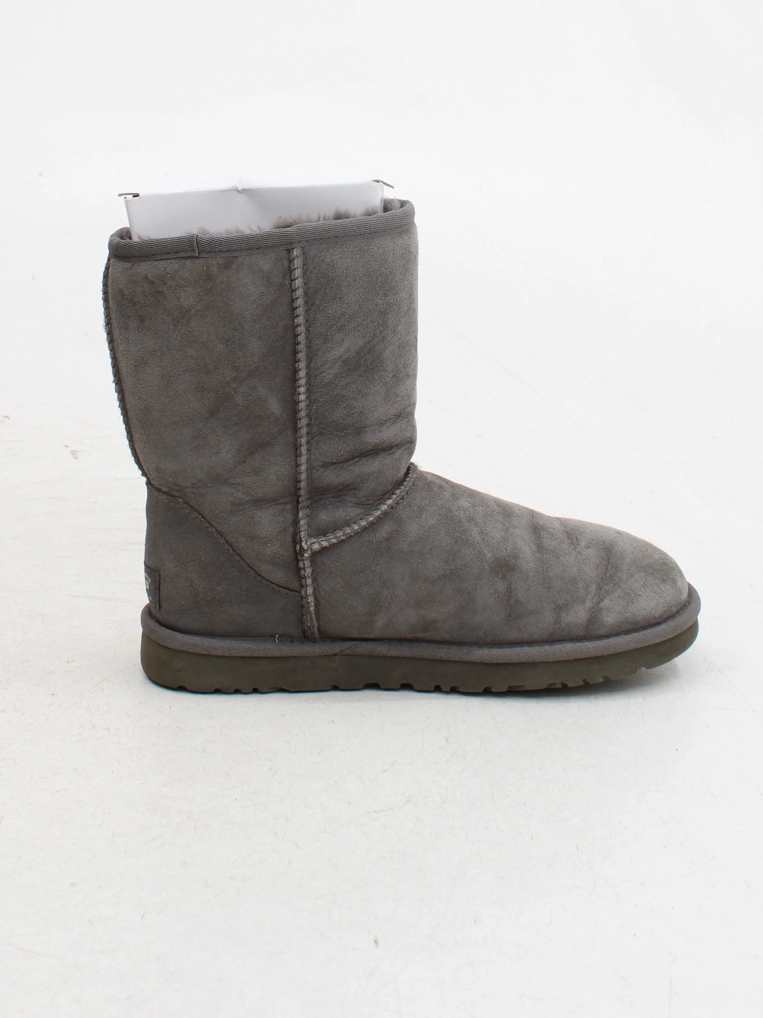 UGG Australia Women's Boots UK 4 Grey Suede with Faux Fur Combat - Image 5