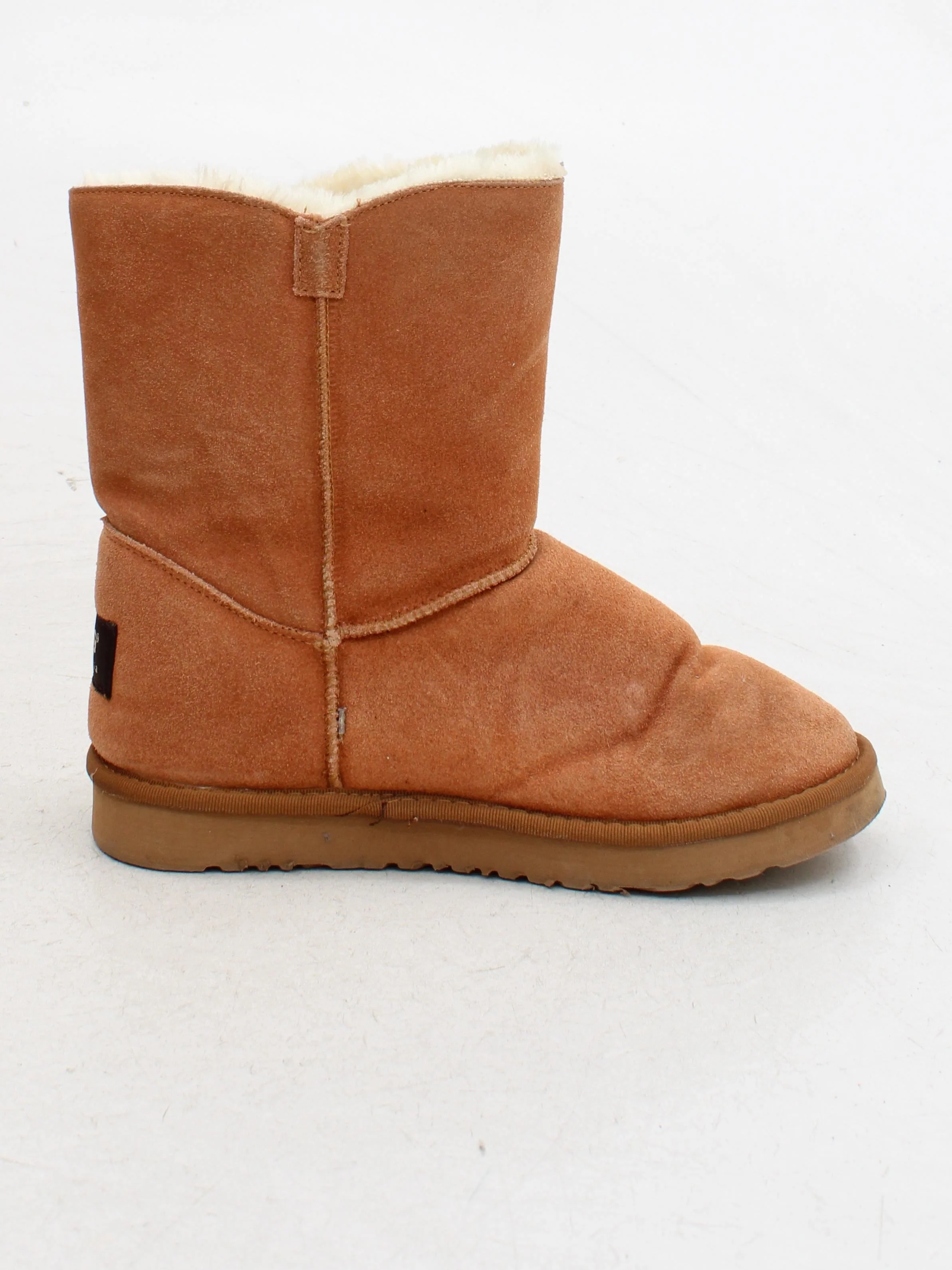 UGG Australia Women's Boots UK 4 Tan Suede with Animal Fur Platform - Image 5