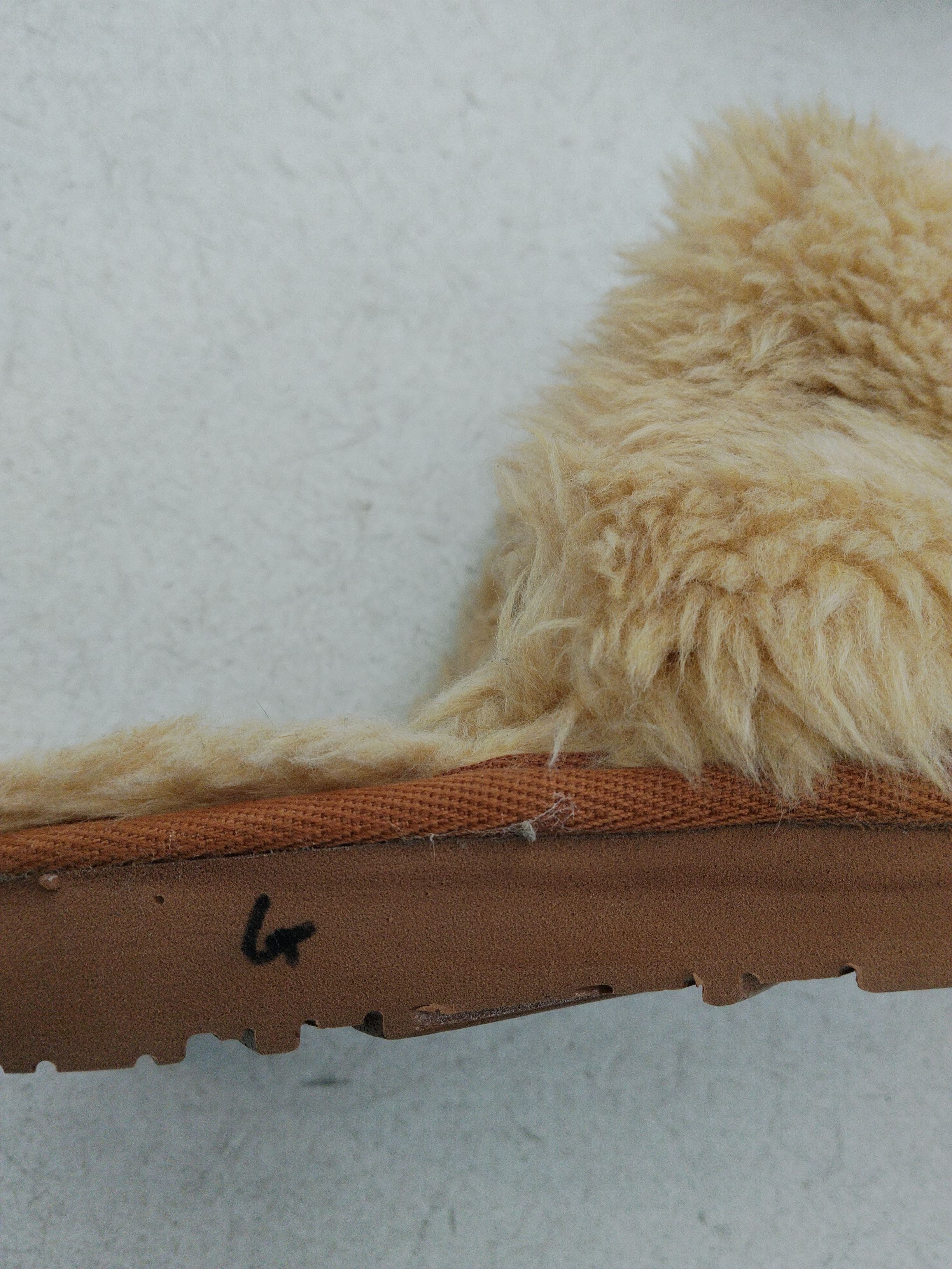 UGG Men's Shoes UK 7 Brown Suede with Animal Fur Slider - Image 8