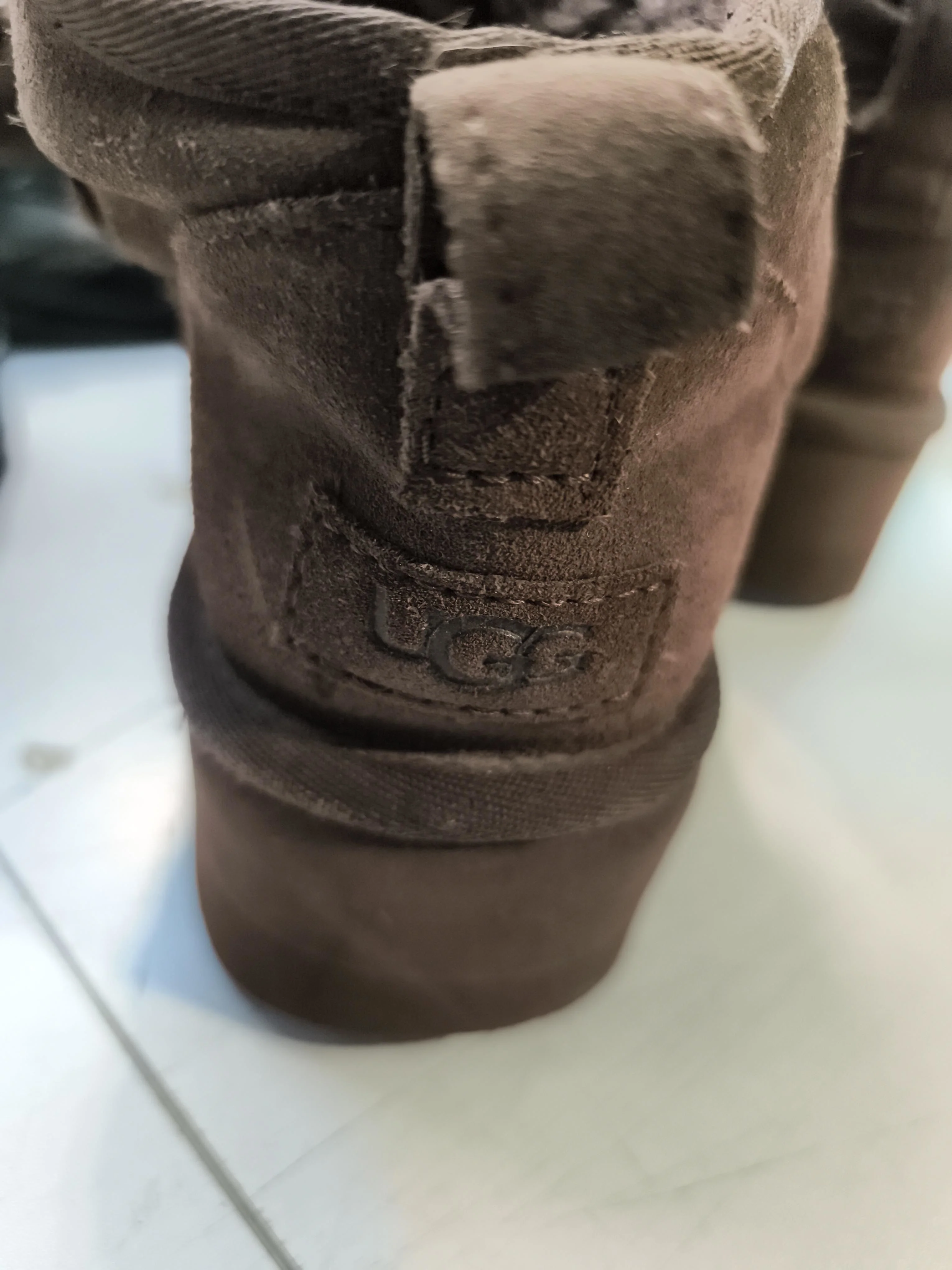 UGG Women's Boots UK 6 Brown 100% Suede Platform - Image 9