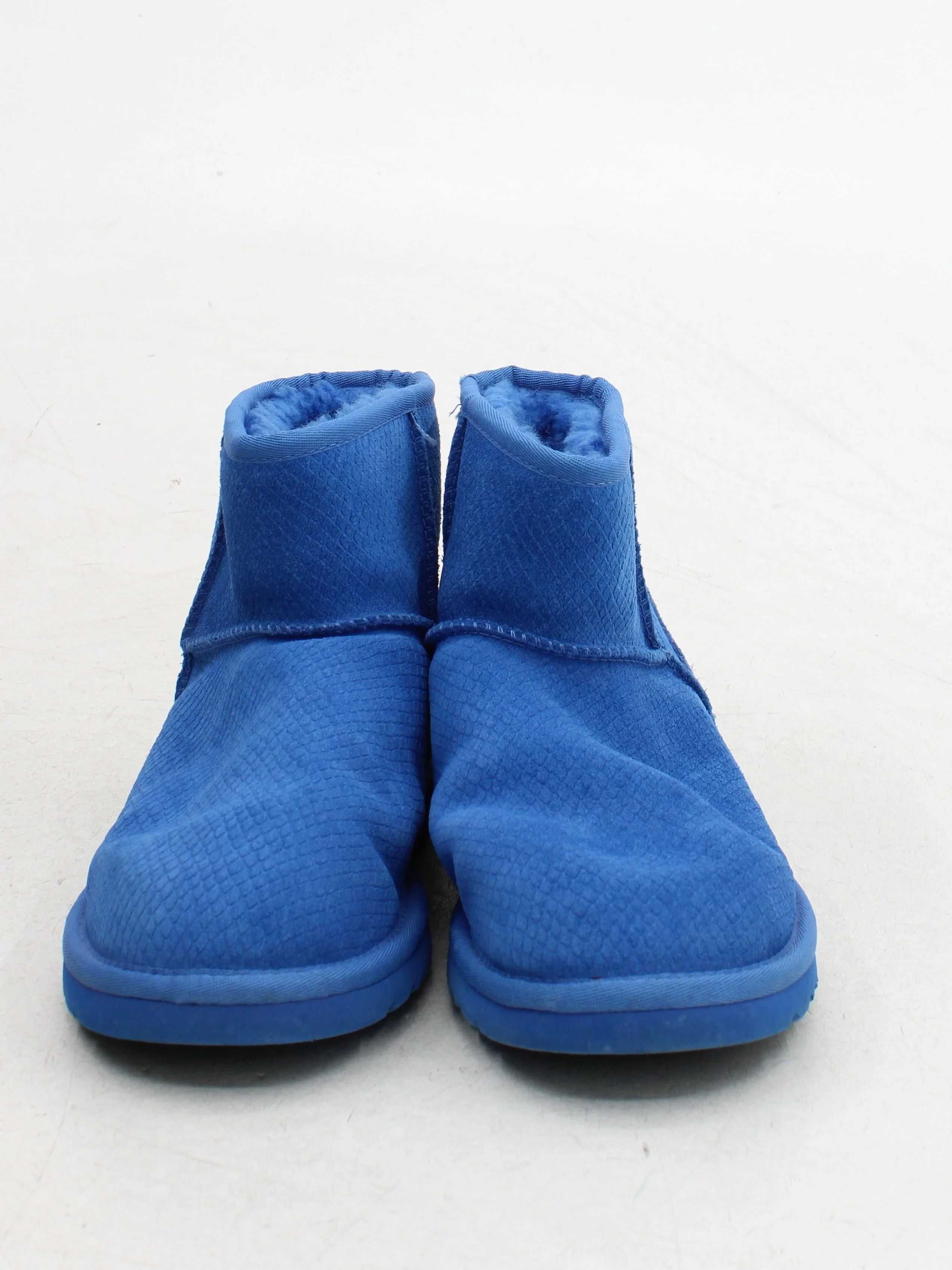 UGG Women's Boots UK 7.5 Blue 100% Suede Combat - Image 2