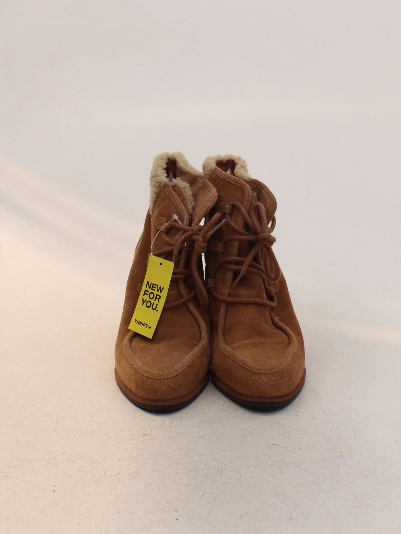 UGG Women's Boots UK 7.5 Tan Suede with Faux Fur Combat - Image 2
