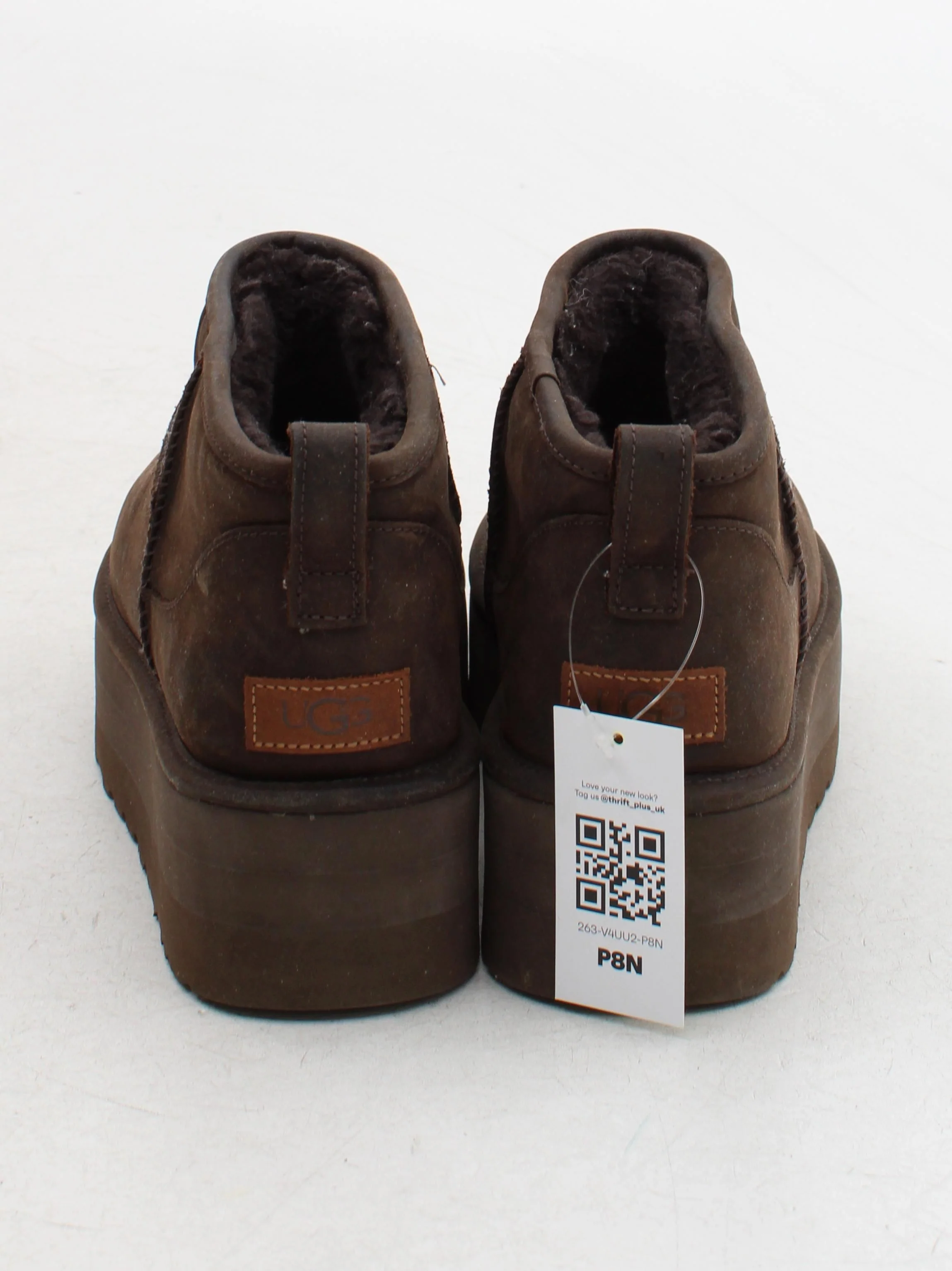 UGG Women's Boots UK 8 Brown 100% Suede Platform - Image 3