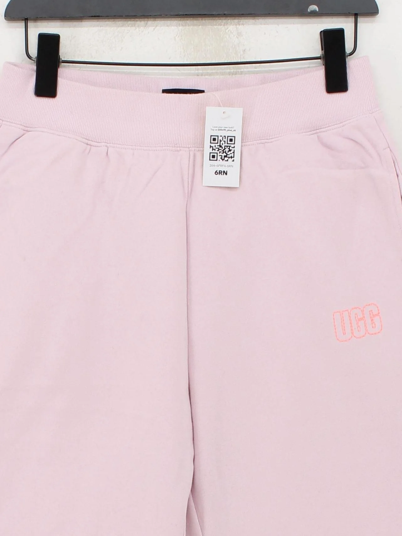 UGG Women's Sports Bottoms M Pink Cotton with Elastane Wide-Leg Sweatpants - Image 3