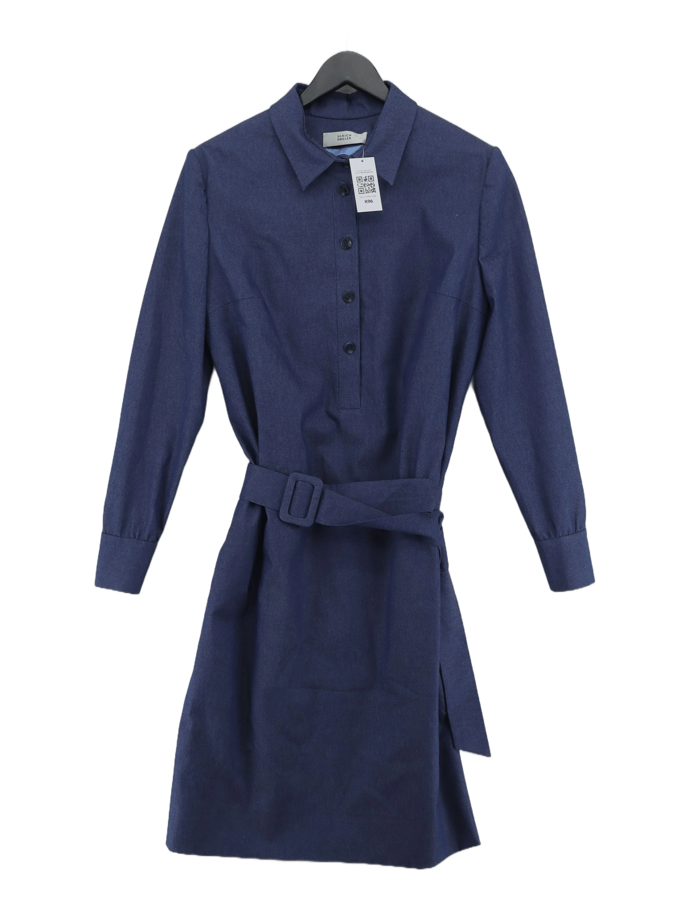 Ulrich Engler Shirt Mini Dress UK10 in Blue