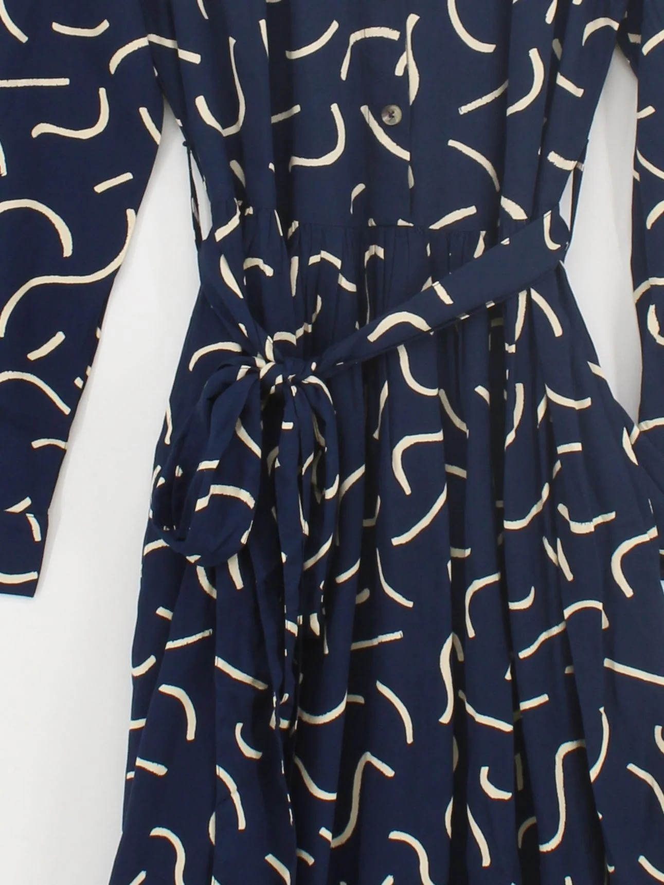 Unfolded Shirt Midi Dress UK8 in Blue - Image 3