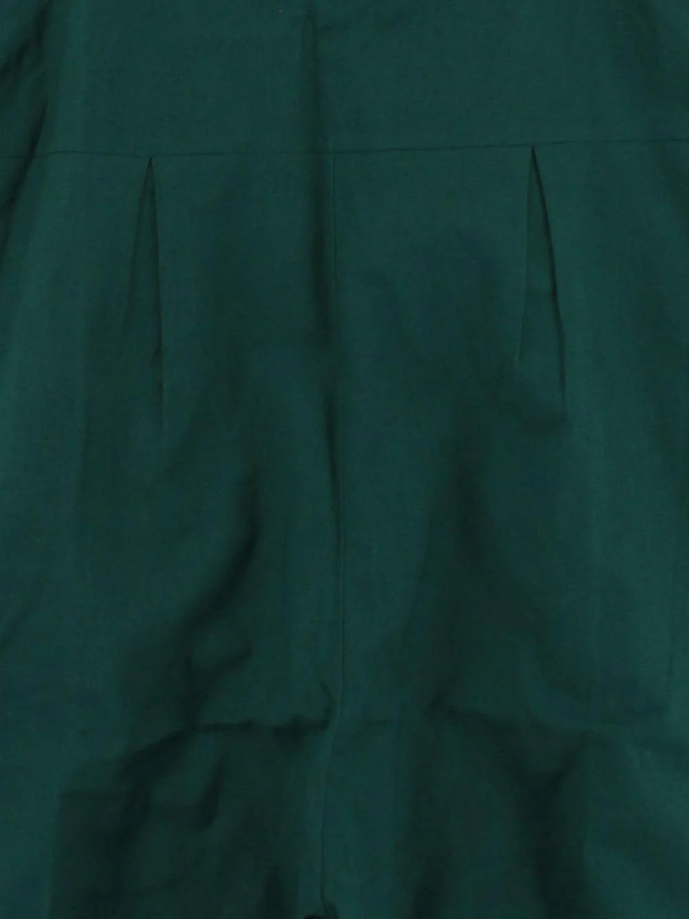 Unfolded Women's Jumpsuit UK 12 Green Cotton with Linen Straight Jumpsuit - Image 3