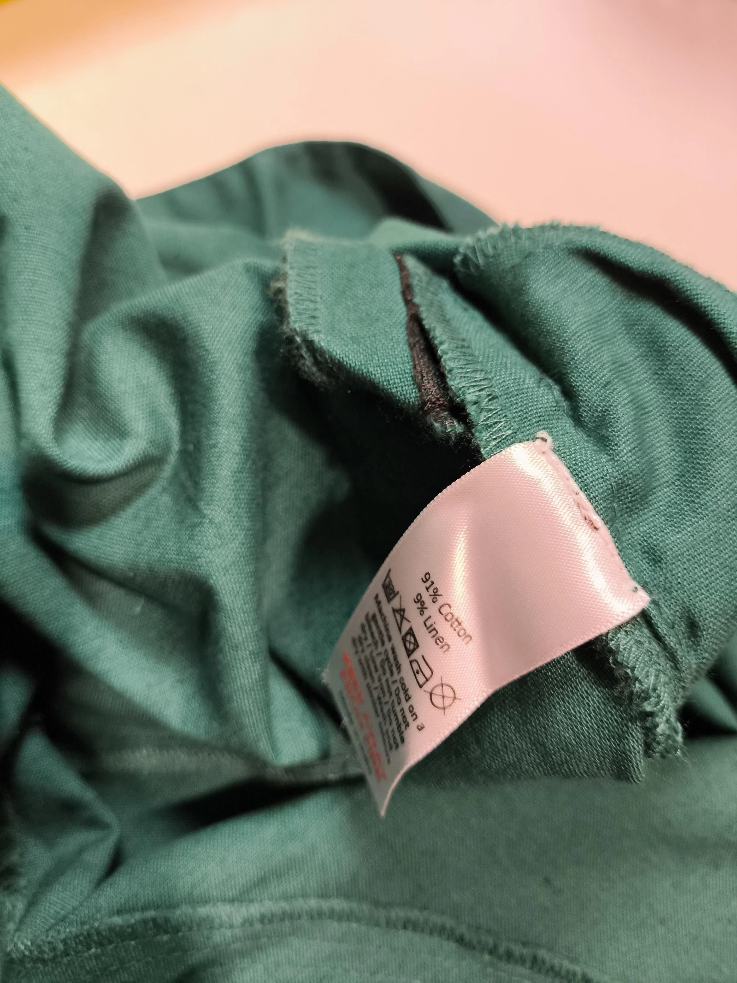 Unfolded Women's Jumpsuit UK 12 Green Cotton with Linen Straight Jumpsuit - Image 6