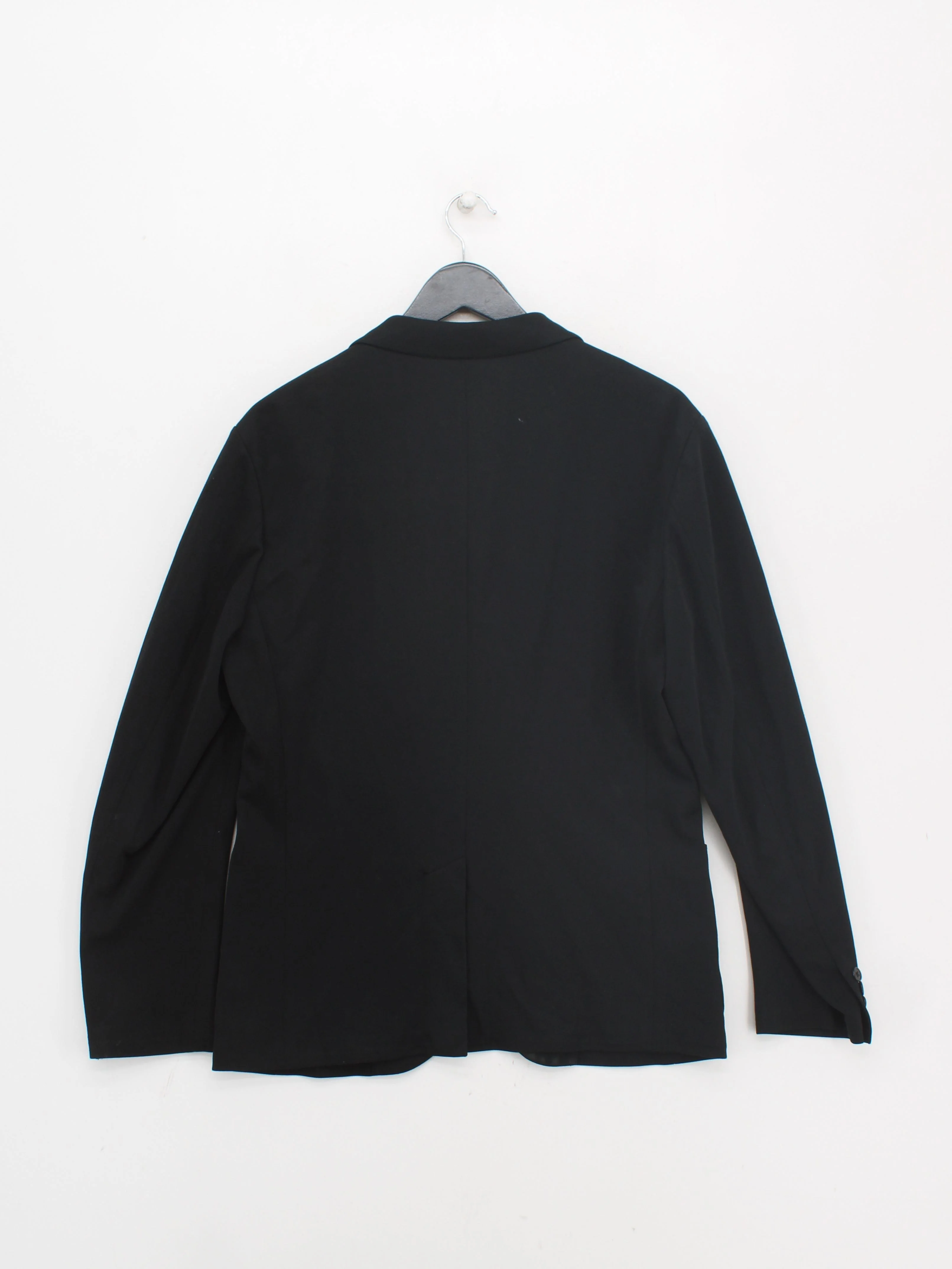 Uniqlo Men's Blazer XL Black Polyester with Cotton Overcoat - Image 2