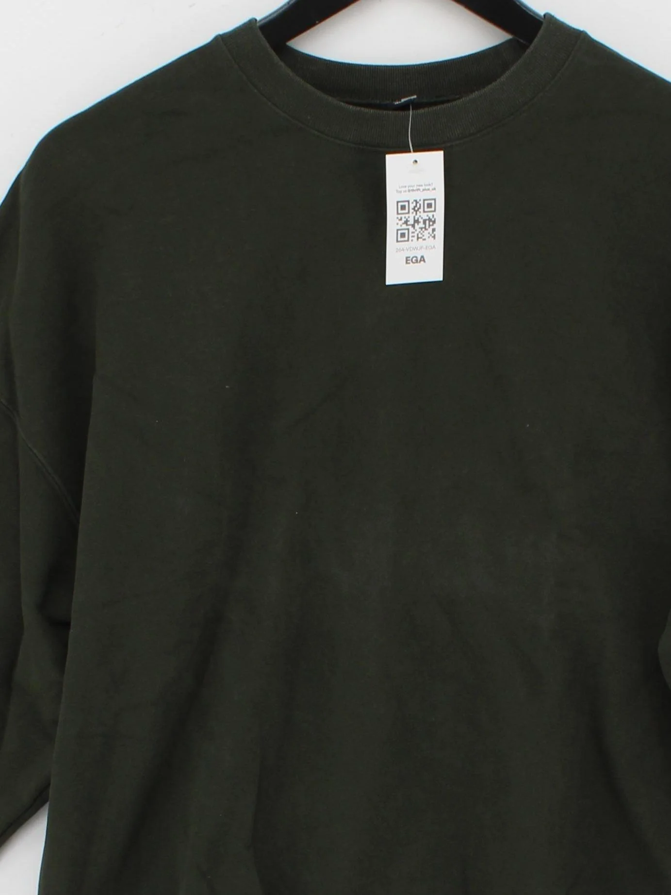 Uniqlo Men's Hoodie M Green Cotton with Polyester Pullover - Image 3