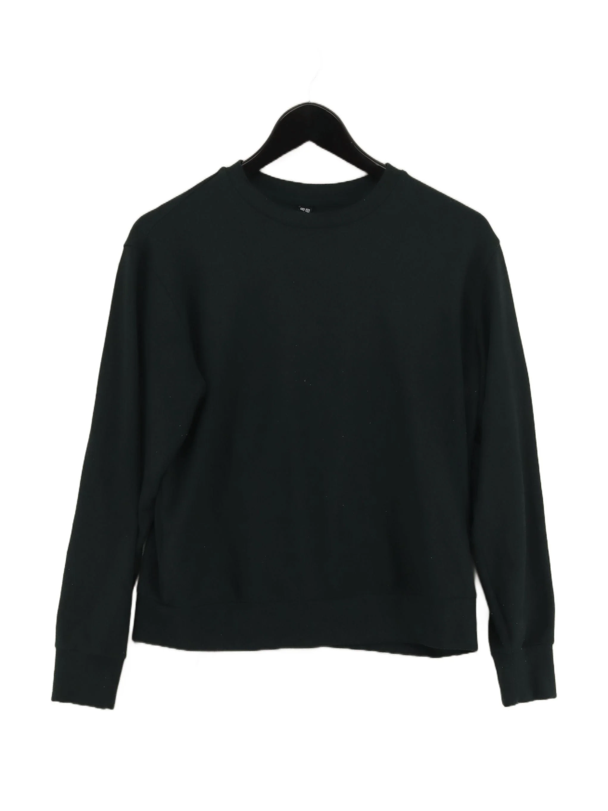 Uniqlo Men's Hoodie XS Green Polyester with Elastane Pullover