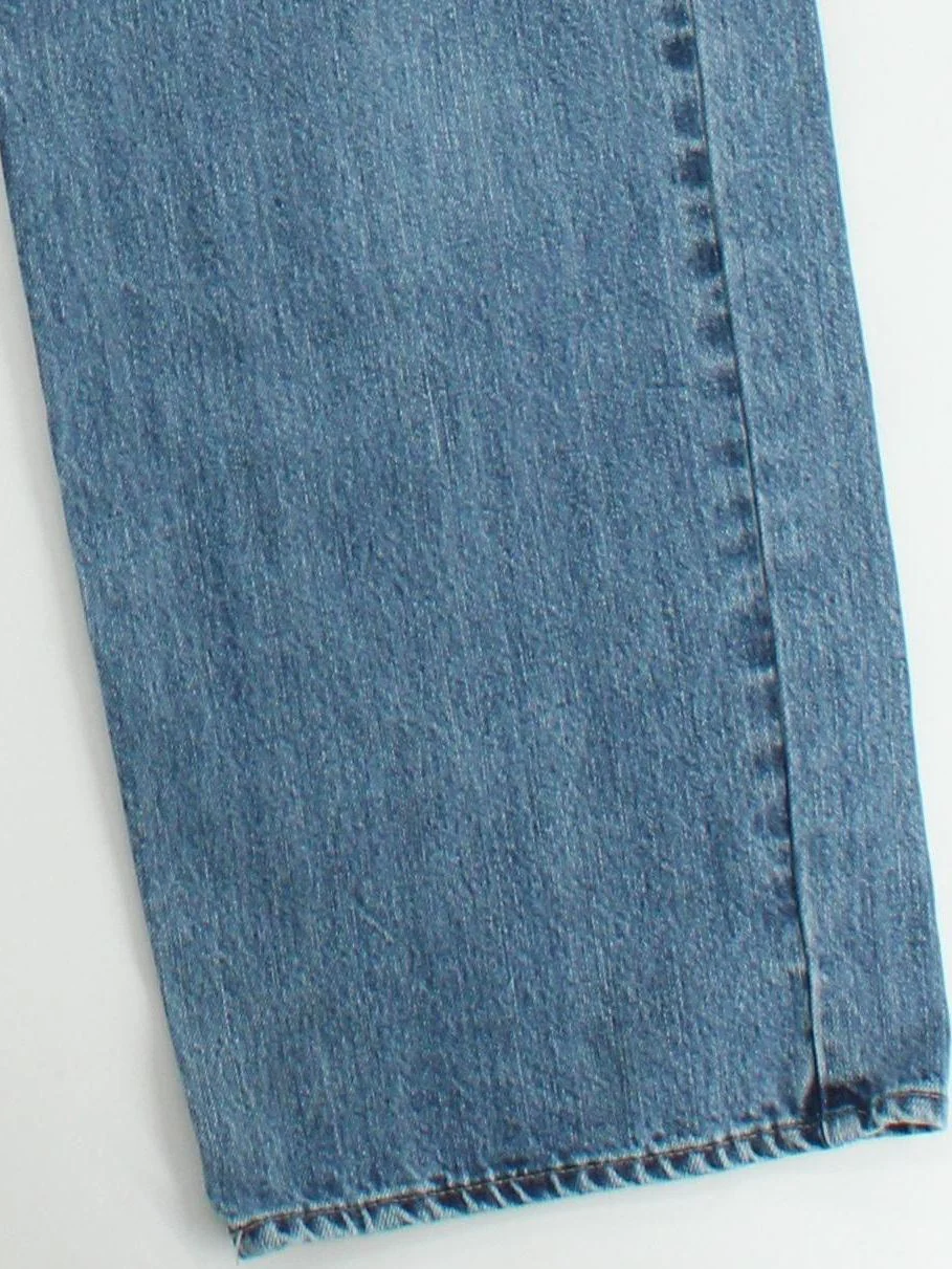 Uniqlo Men's Jeans W 25 in Blue Cotton with Lyocell Modal Wide-Leg - Image 4