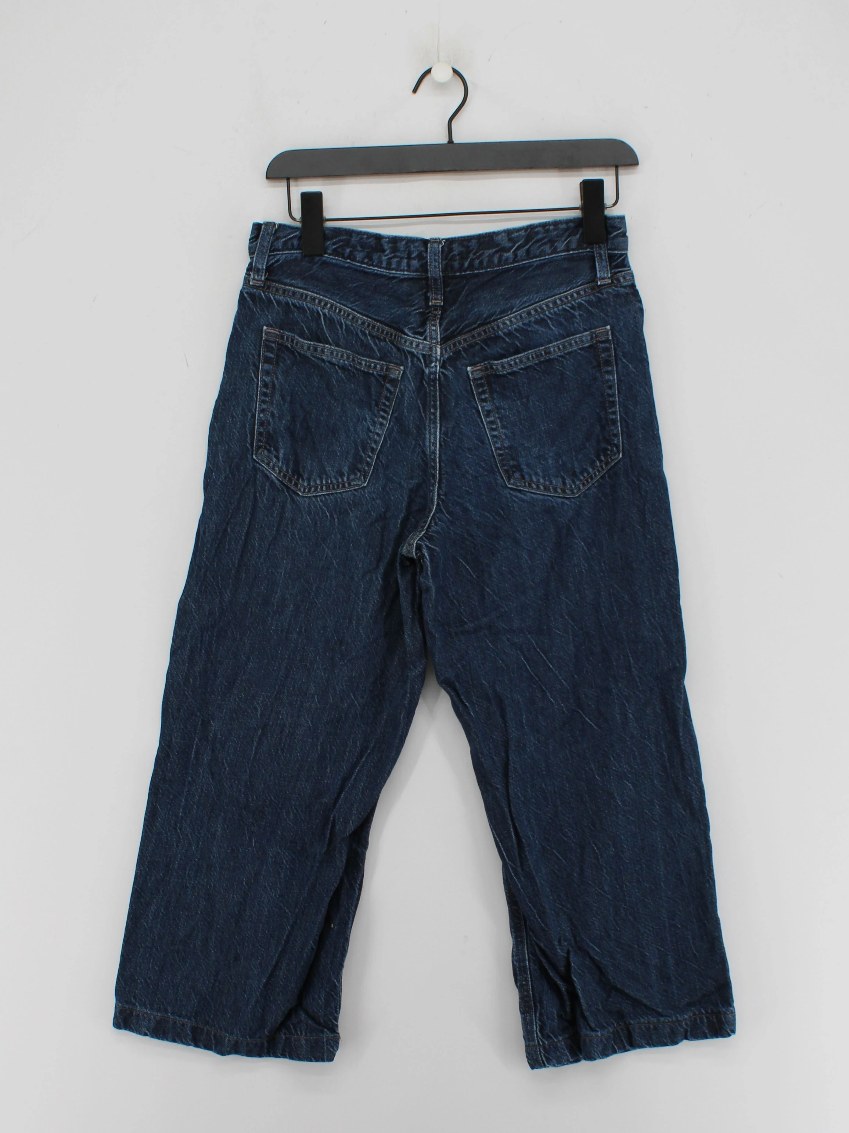 Uniqlo Men's Jeans W 26 in Blue Lyocell Modal with Cotton, Linen Wide-Leg - Image 2