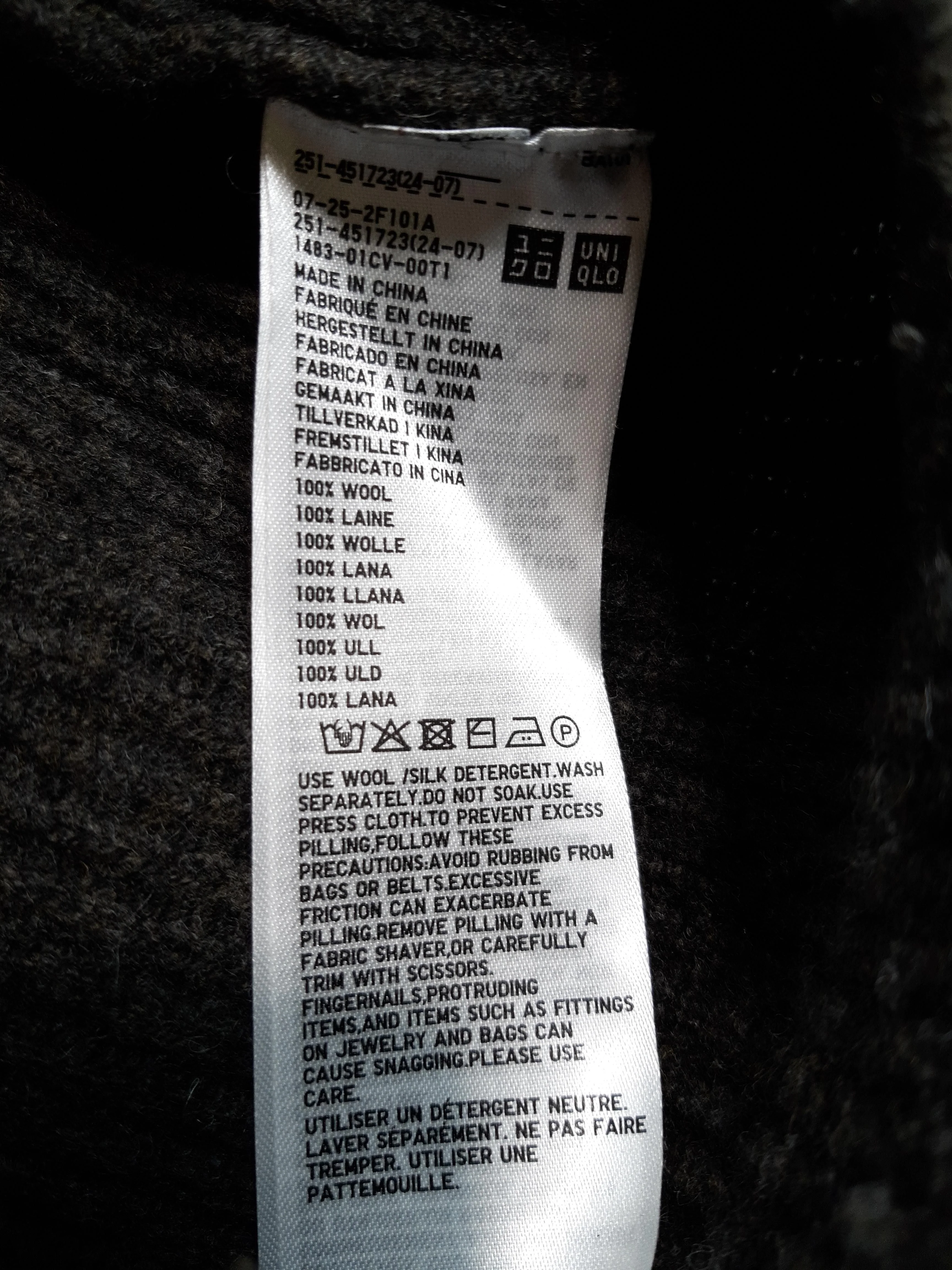 Uniqlo Men's Jumper M Grey 100% Wool Round Neck Pullover - Image 7