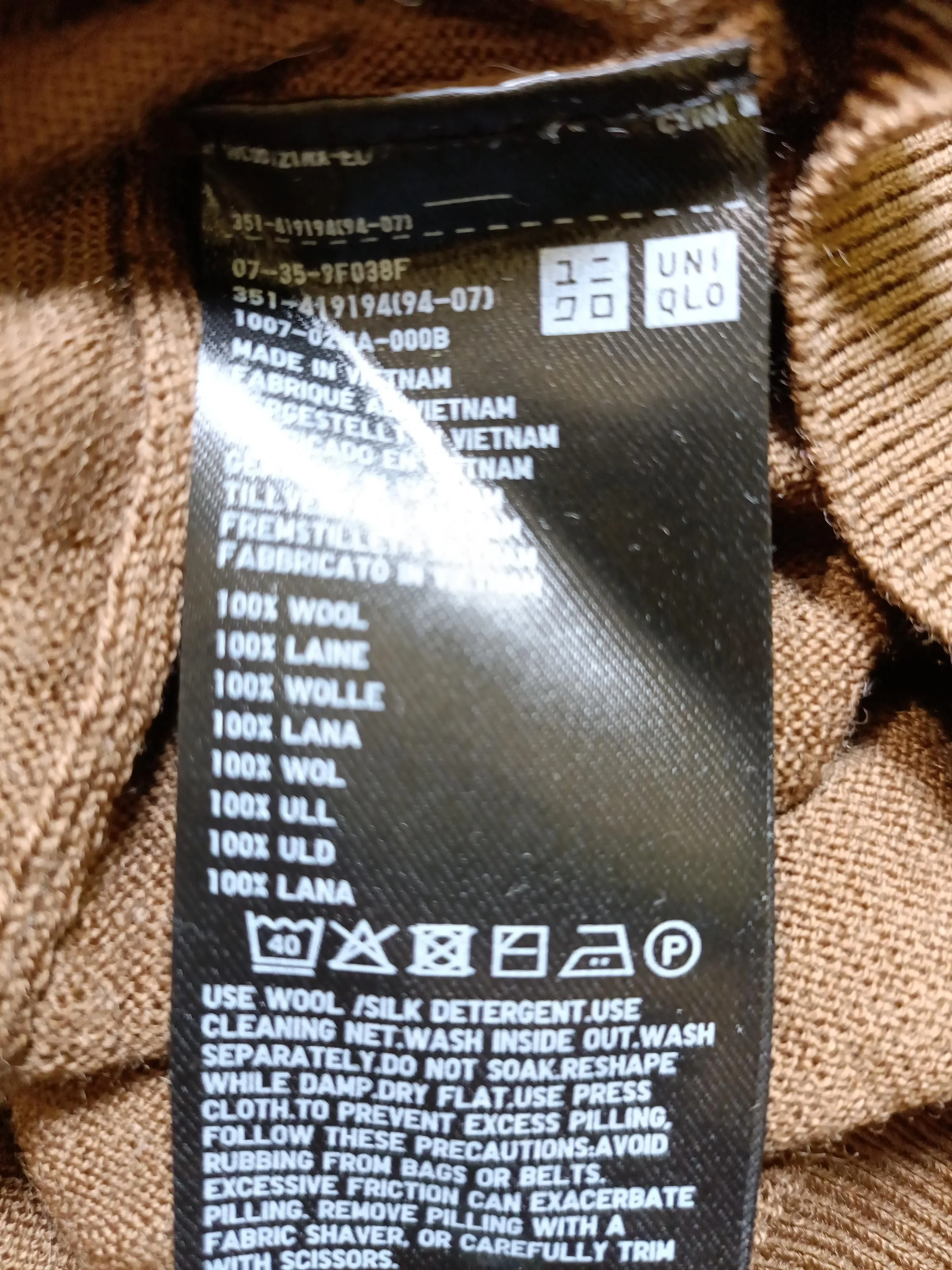 Uniqlo Men's Polo M Brown 100% Wool Basic - Image 7