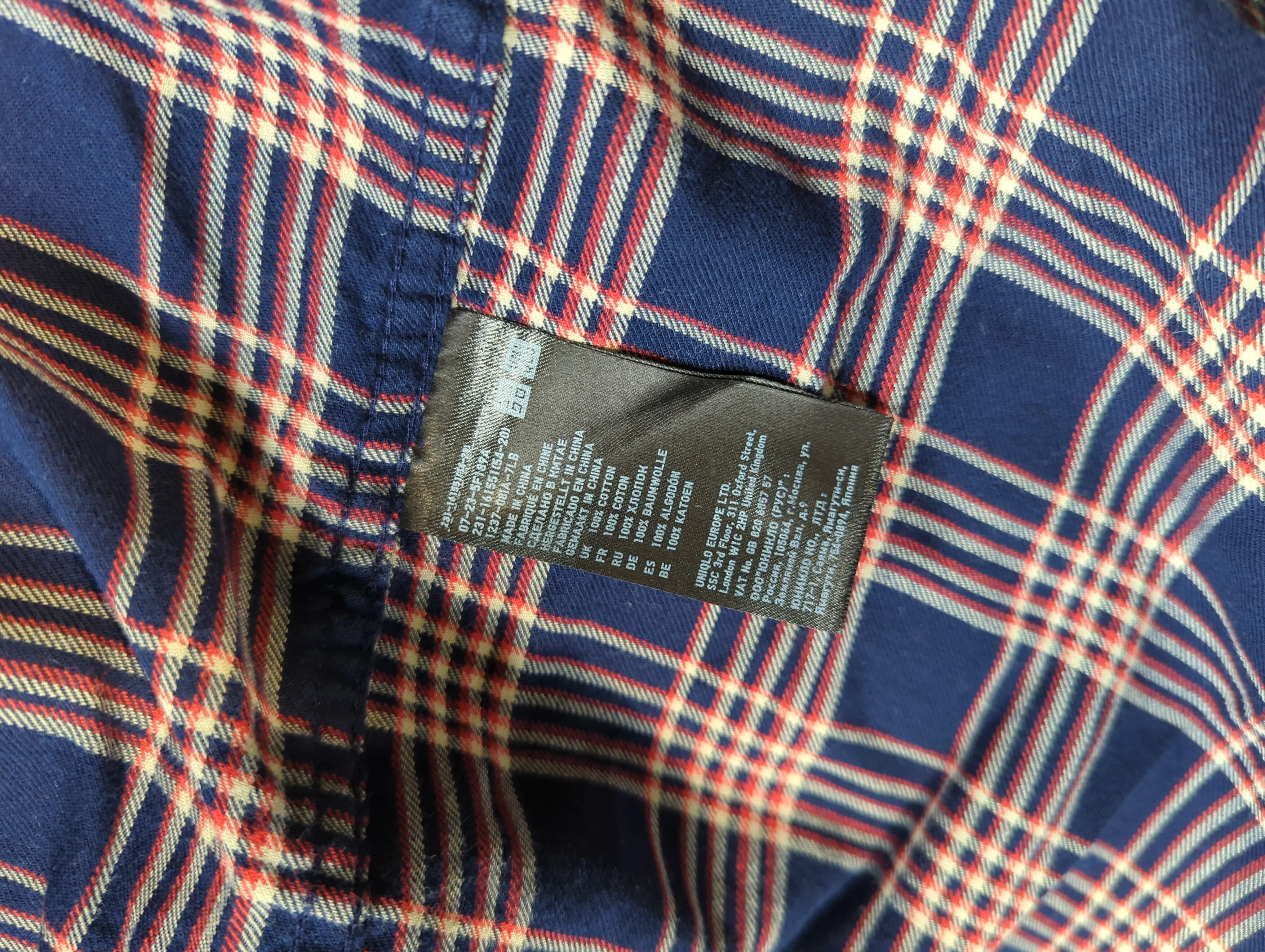 Uniqlo Men's Shirt L Blue Checkered 100% Cotton Basic - Image 6