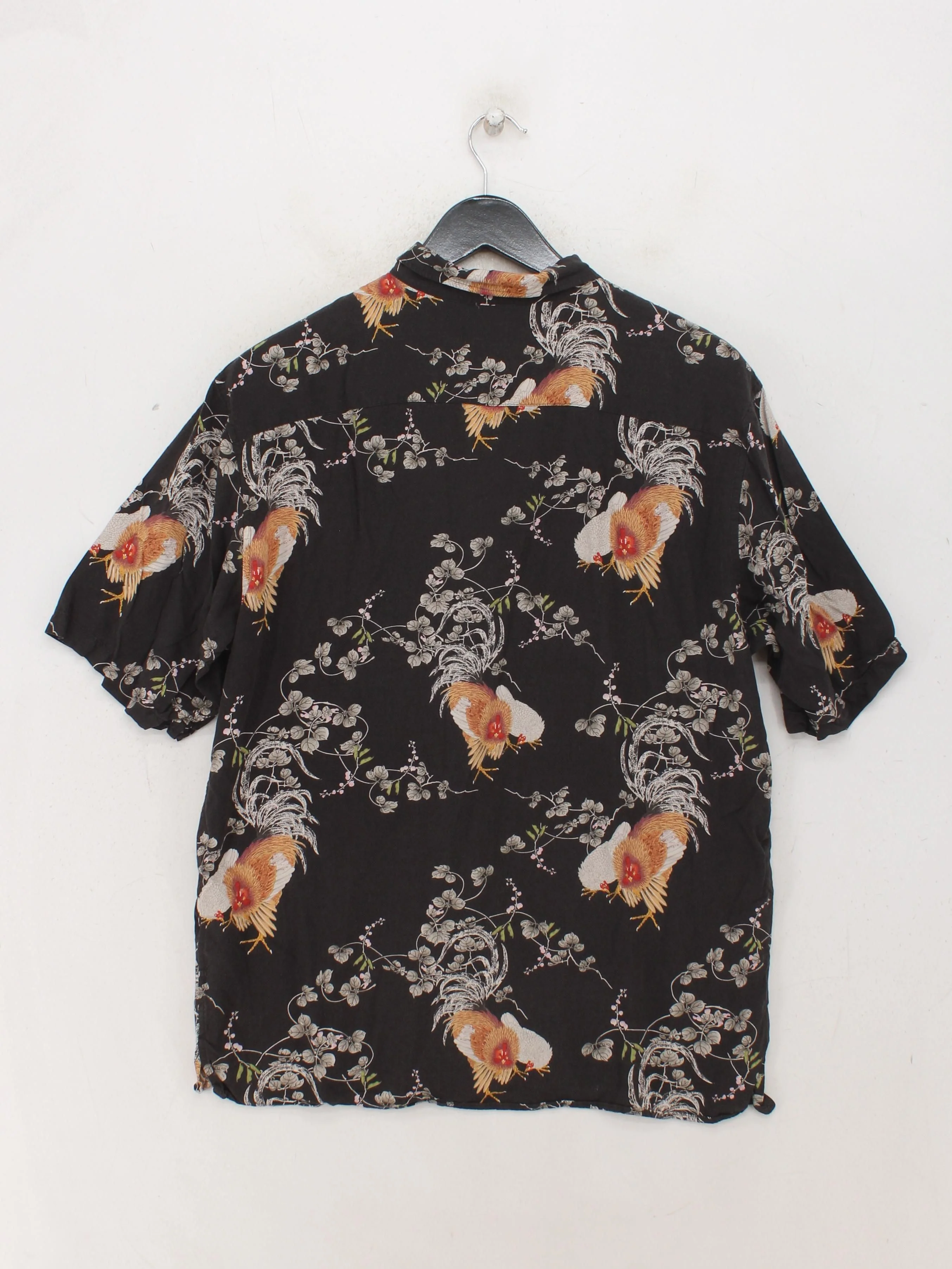 Uniqlo Men's Shirt M Black Graphic 100% Viscose Basic - Image 2