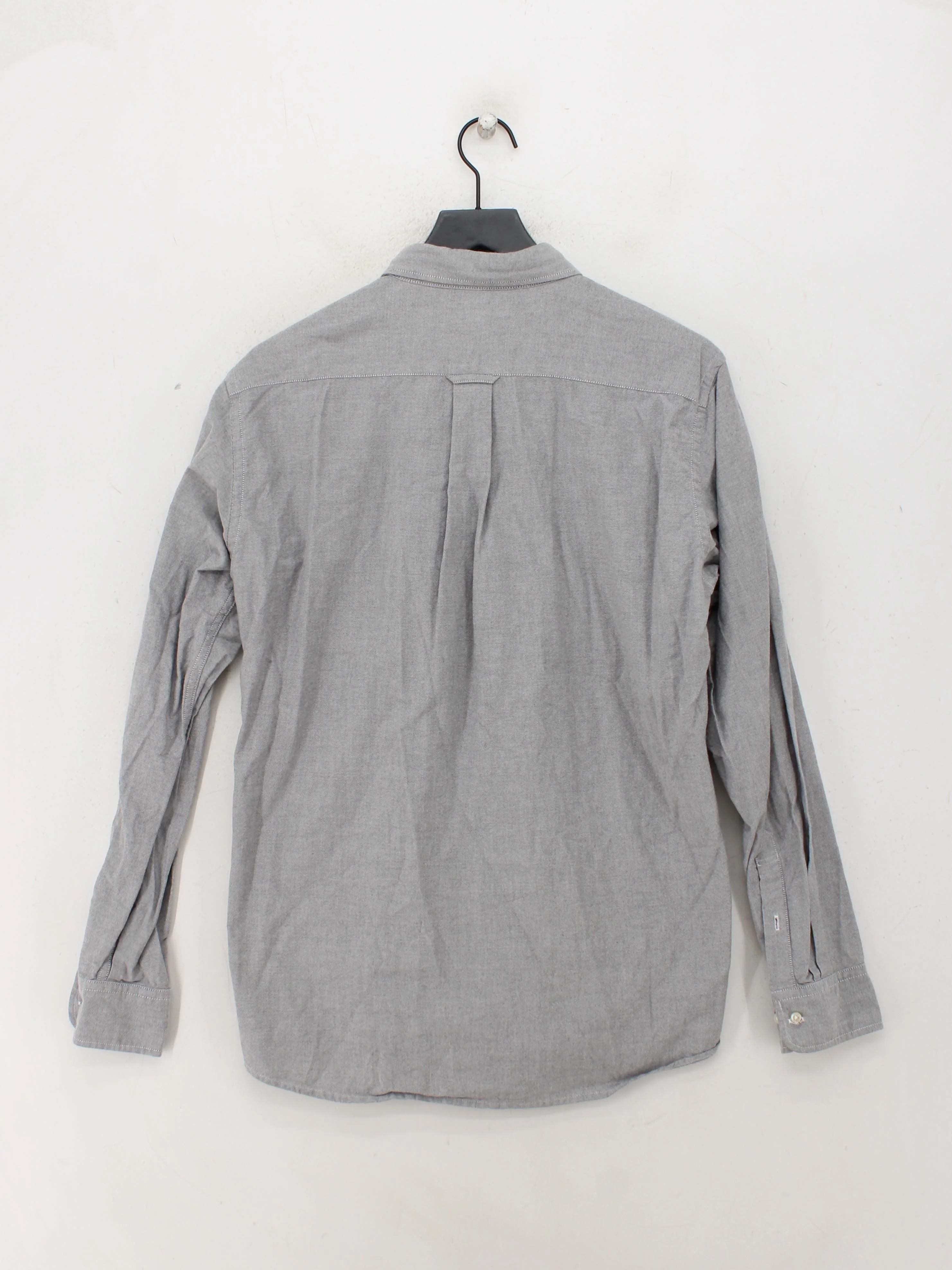 Uniqlo Men's Shirt M Grey 100% Cotton Basic - Image 2