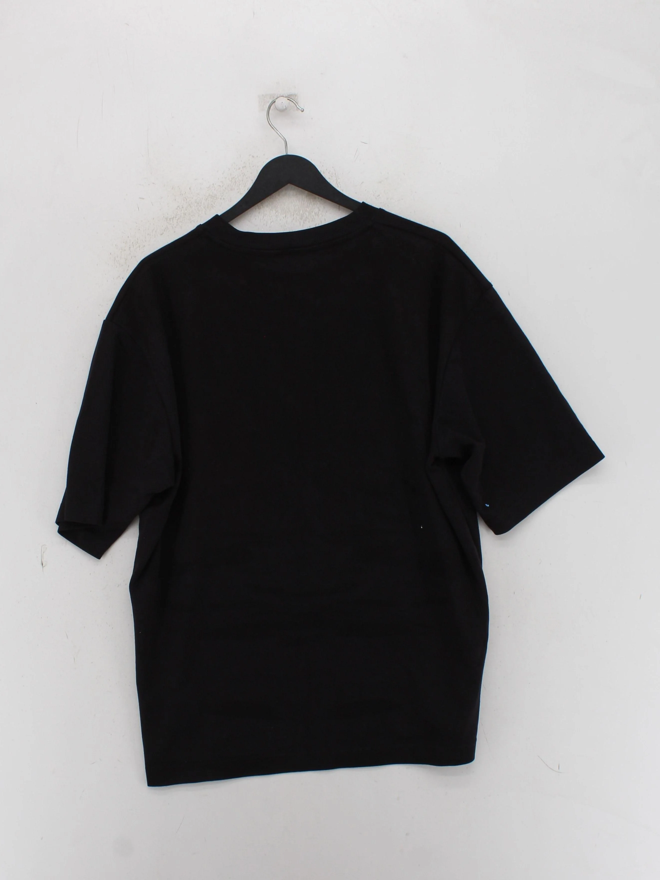 Uniqlo Men's T-Shirt L Black Cotton with Polyester, Elastane Basic - Image 2