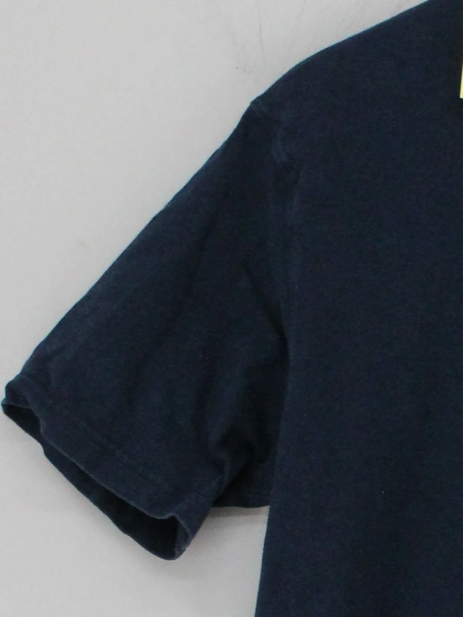 Uniqlo Men's T-Shirt L Blue 100% Cotton Basic - Image 4