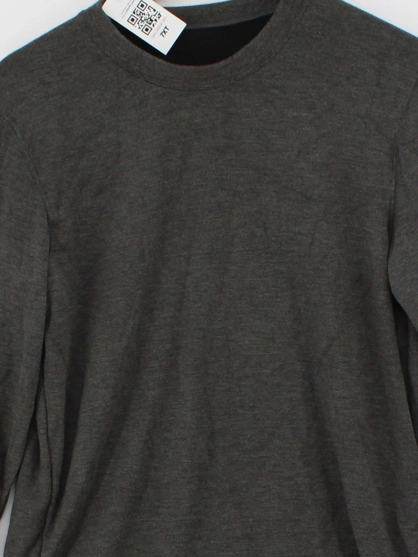 Uniqlo Men's T-Shirt L Grey Polyester with Acrylic, Viscose, Elastane Basic - Image 2