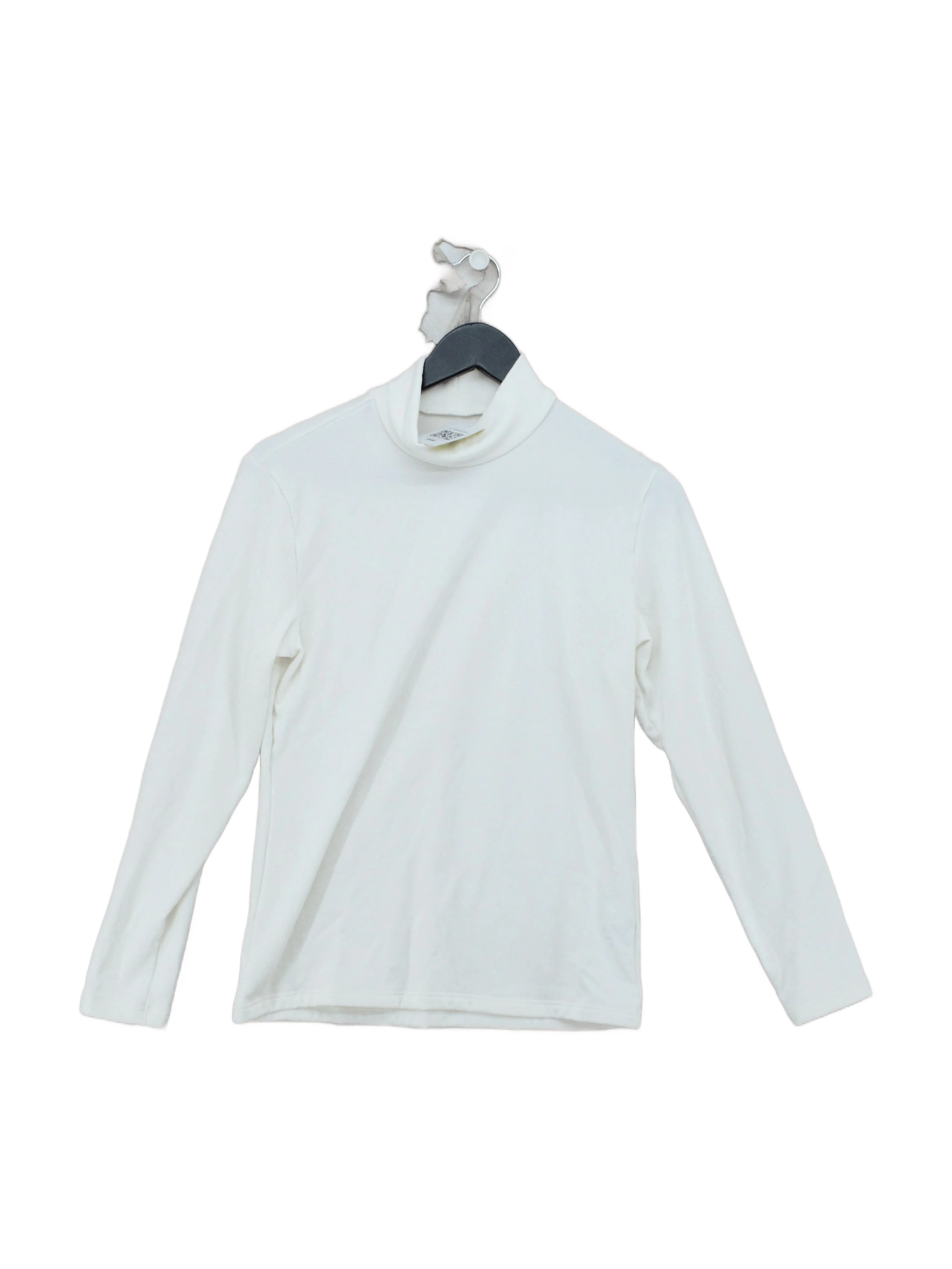 Uniqlo Men's T-Shirt L White Acrylic with Polyester, Viscose, Elastane Basic