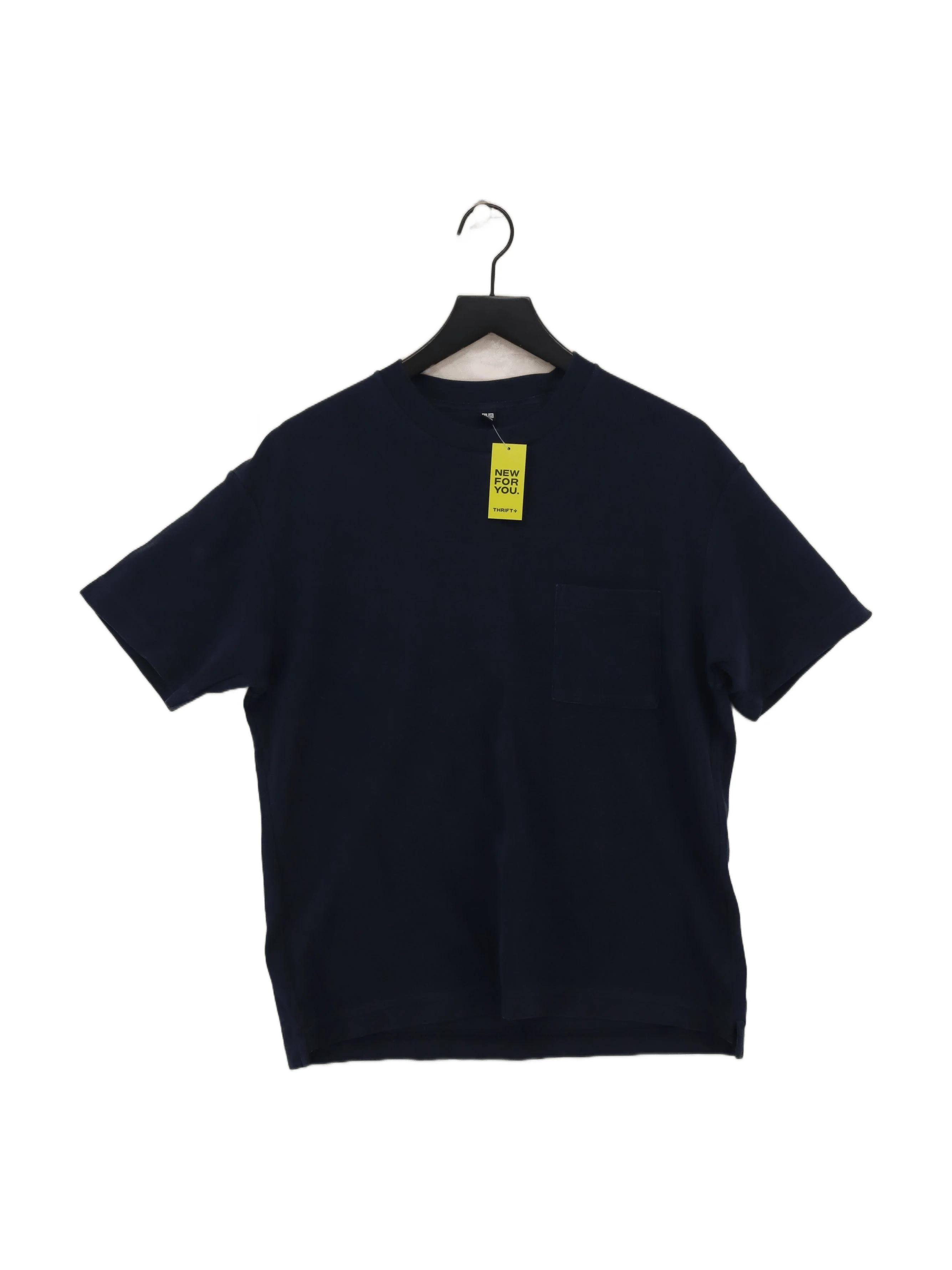 Uniqlo Men's T-Shirt M Blue 100% Cotton Basic
