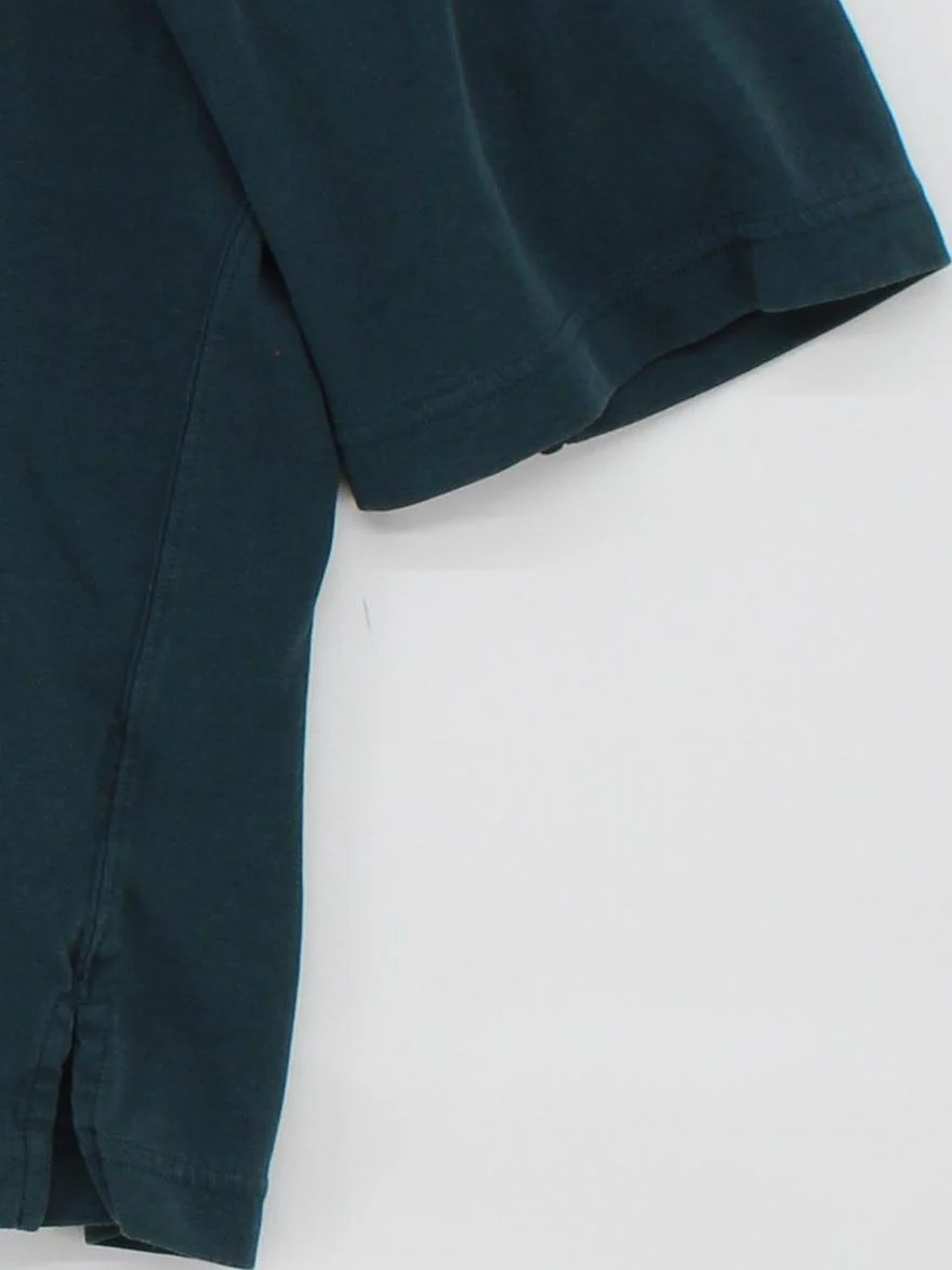 Uniqlo Men's T-Shirt S Green Cotton with Polyester Basic - Image 4