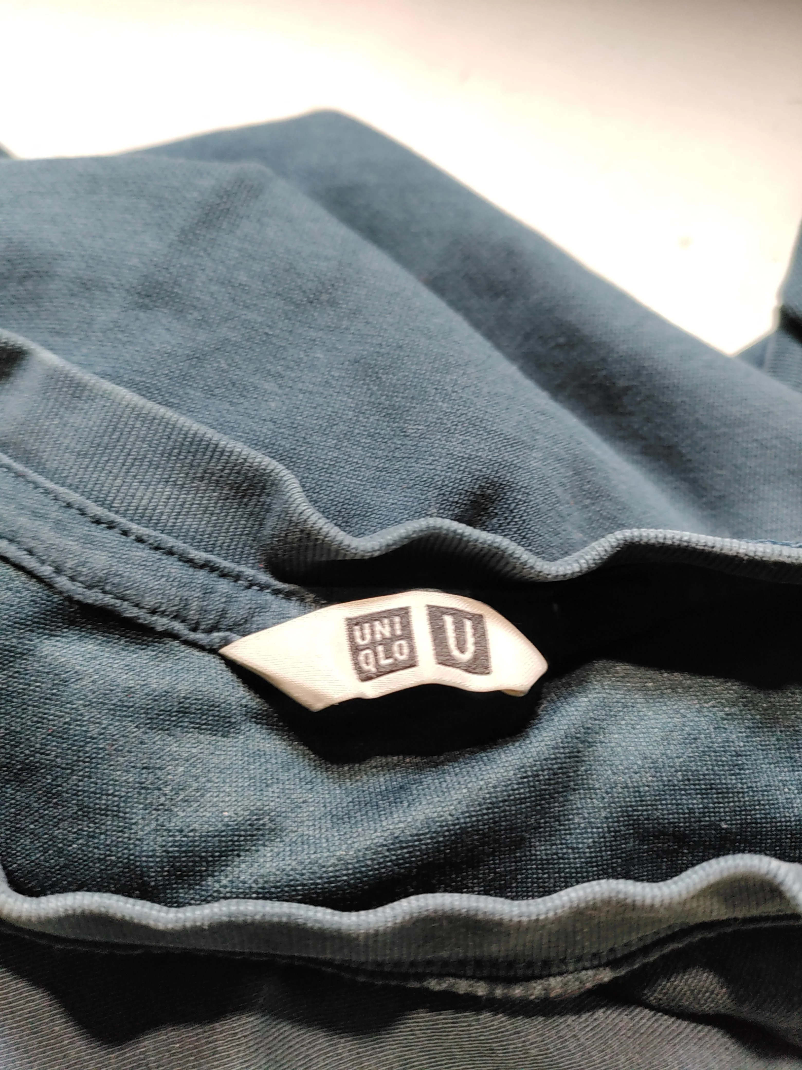 Uniqlo Men's T-Shirt S Green Cotton with Polyester Basic - Image 6