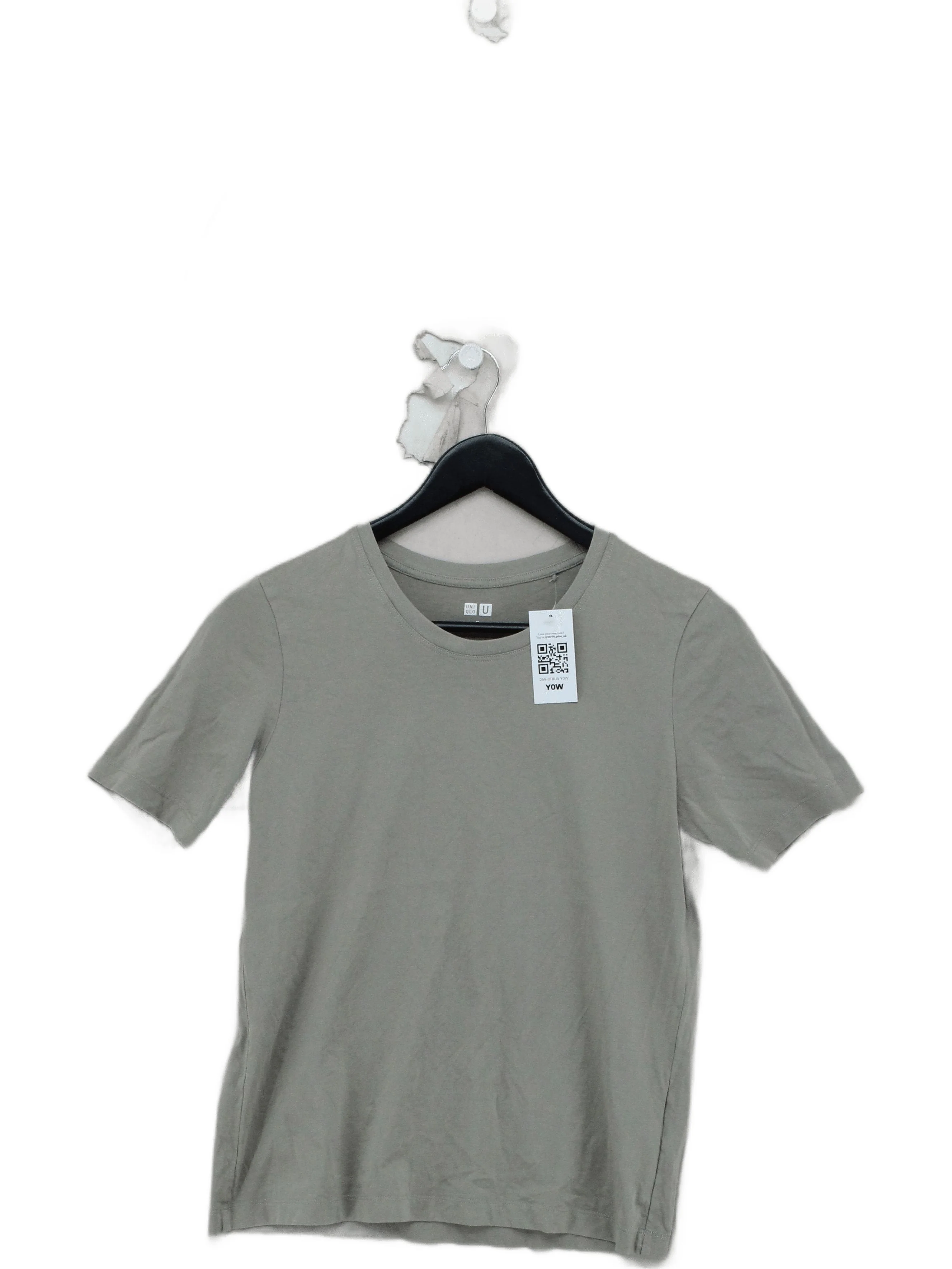 Uniqlo Men's T-Shirt S Tan 100% Cotton Basic