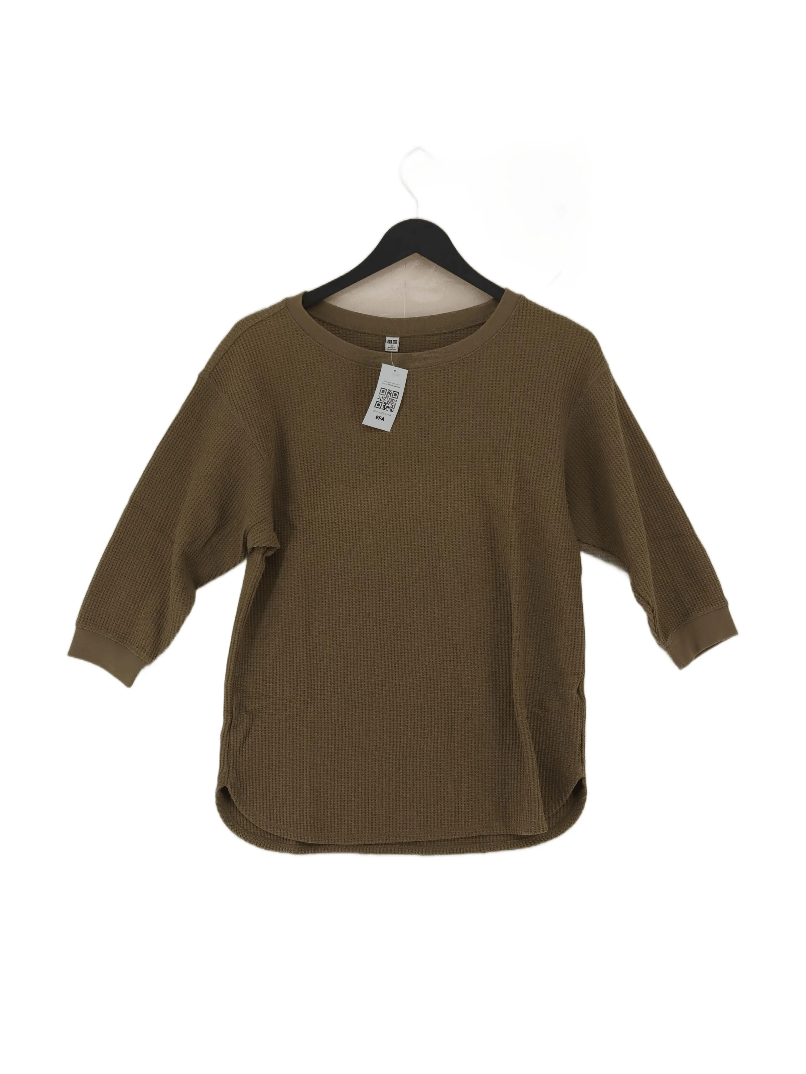 Uniqlo Men's T-Shirt XS Green Cotton with Polyester Basic