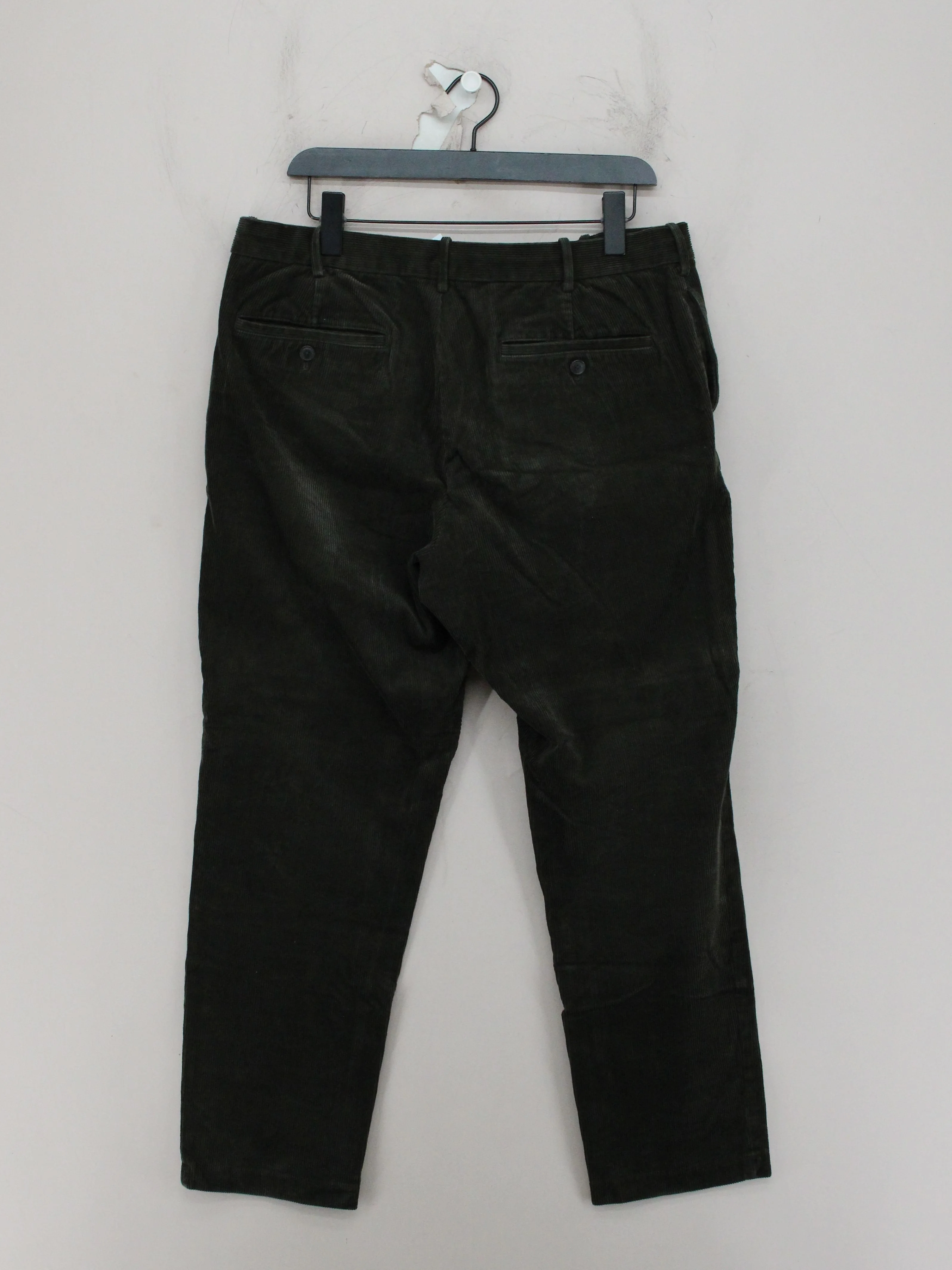 Uniqlo Men's Trousers L Green Cotton with Elastane, Polyester Straight Chino - Image 2