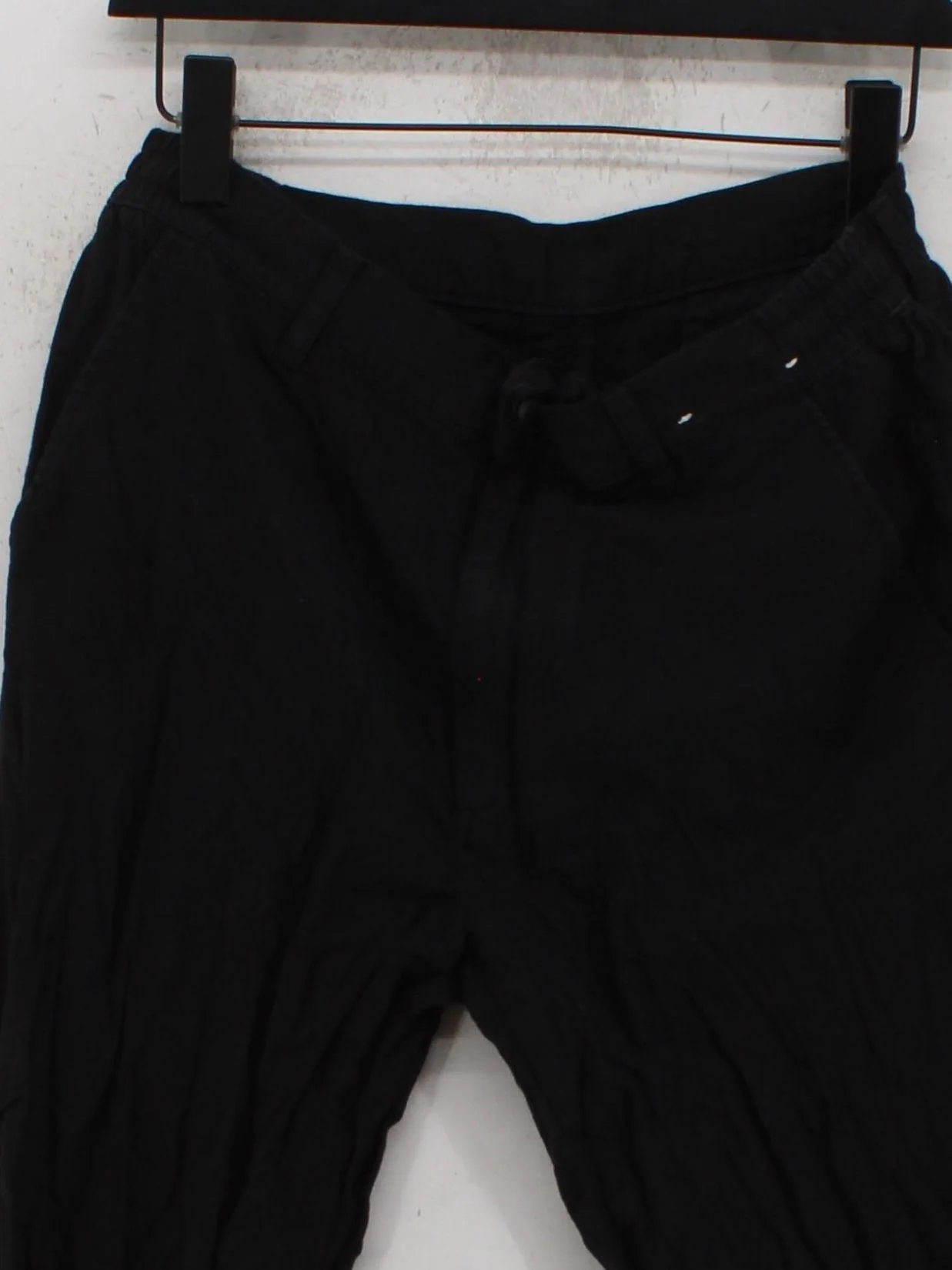 Uniqlo Men's Trousers M Black Cotton with Linen, Elastane Tapered Chino - Image 3