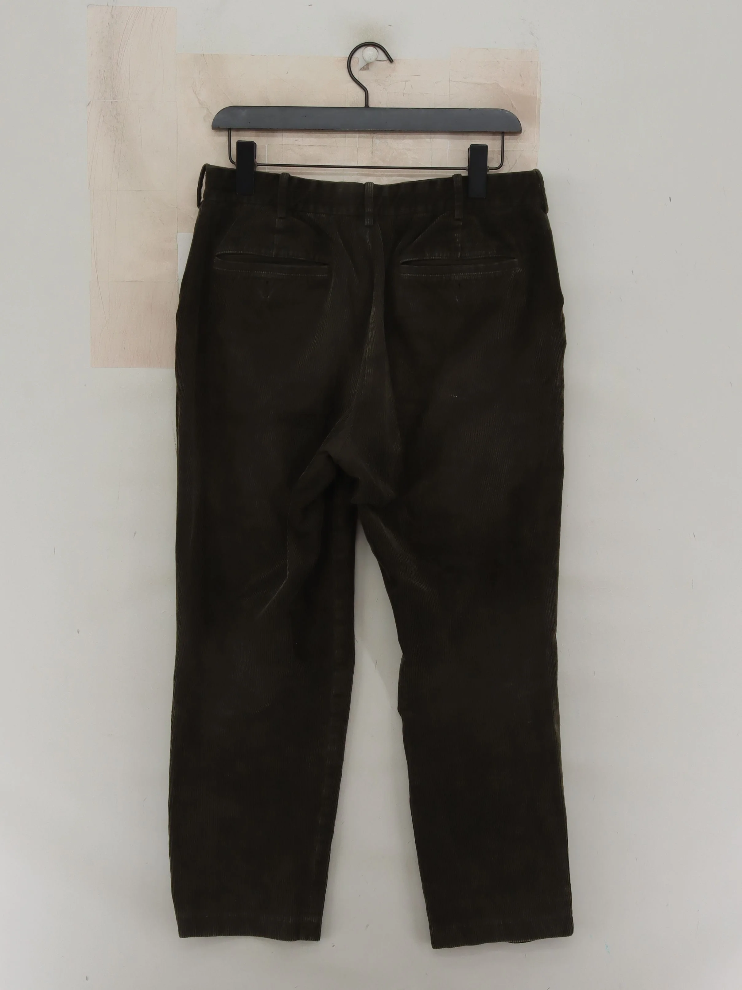 Uniqlo Men's Trousers M Green Cotton with Elastane Straight Chino - Image 2