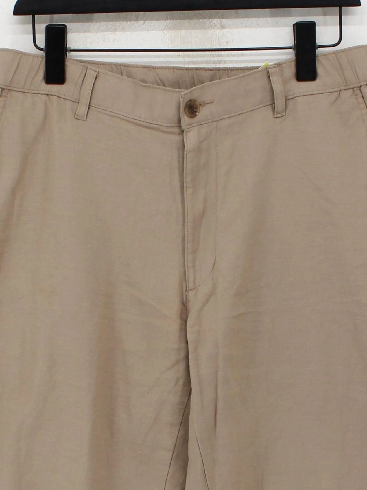 Uniqlo Men's Trousers M Tan Cotton with Linen, Elastane Straight Chino - Image 3