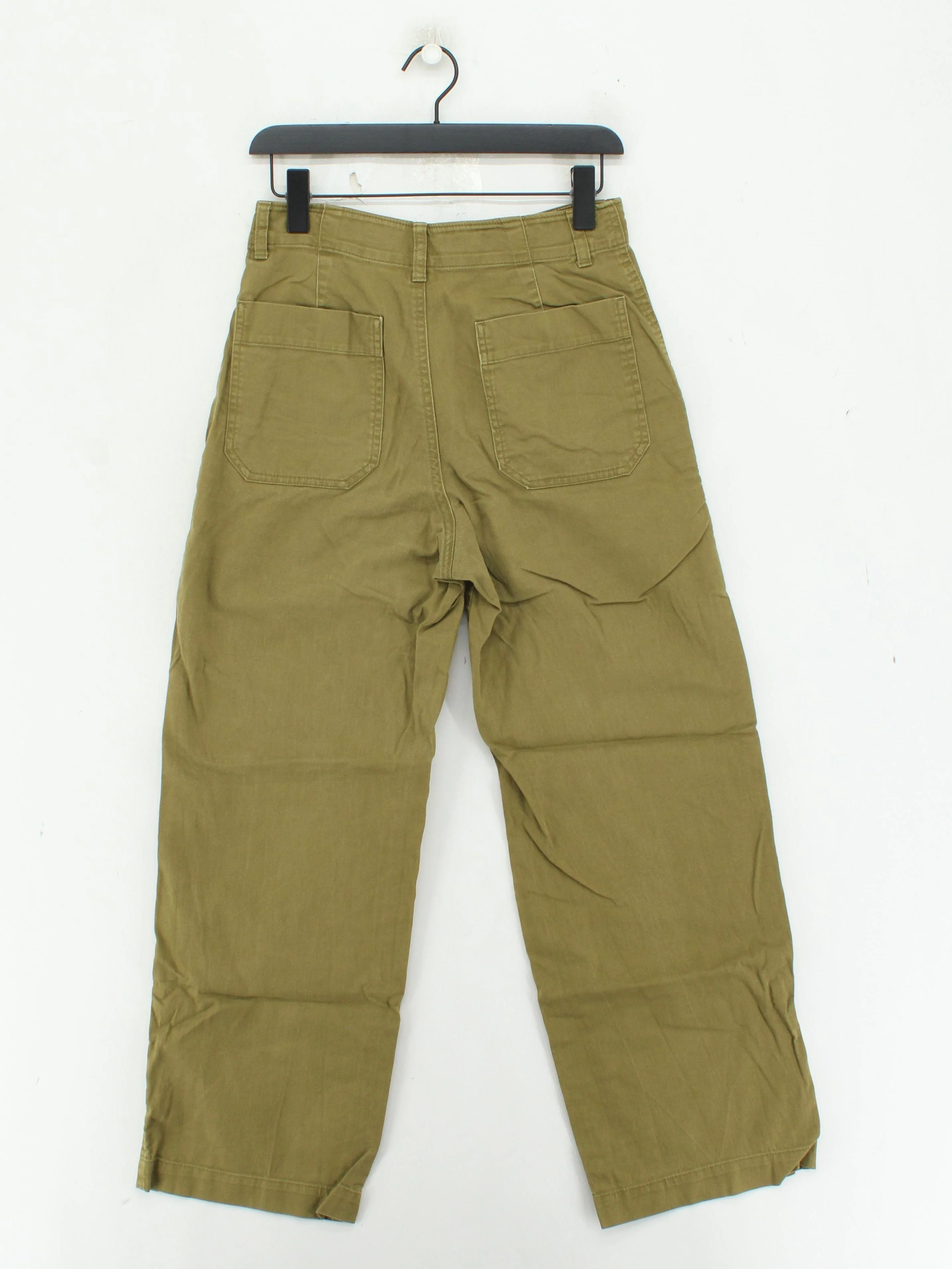 Uniqlo Men's Trousers W 25 in Green 100% Cotton Wide-Leg Chino - Image 2