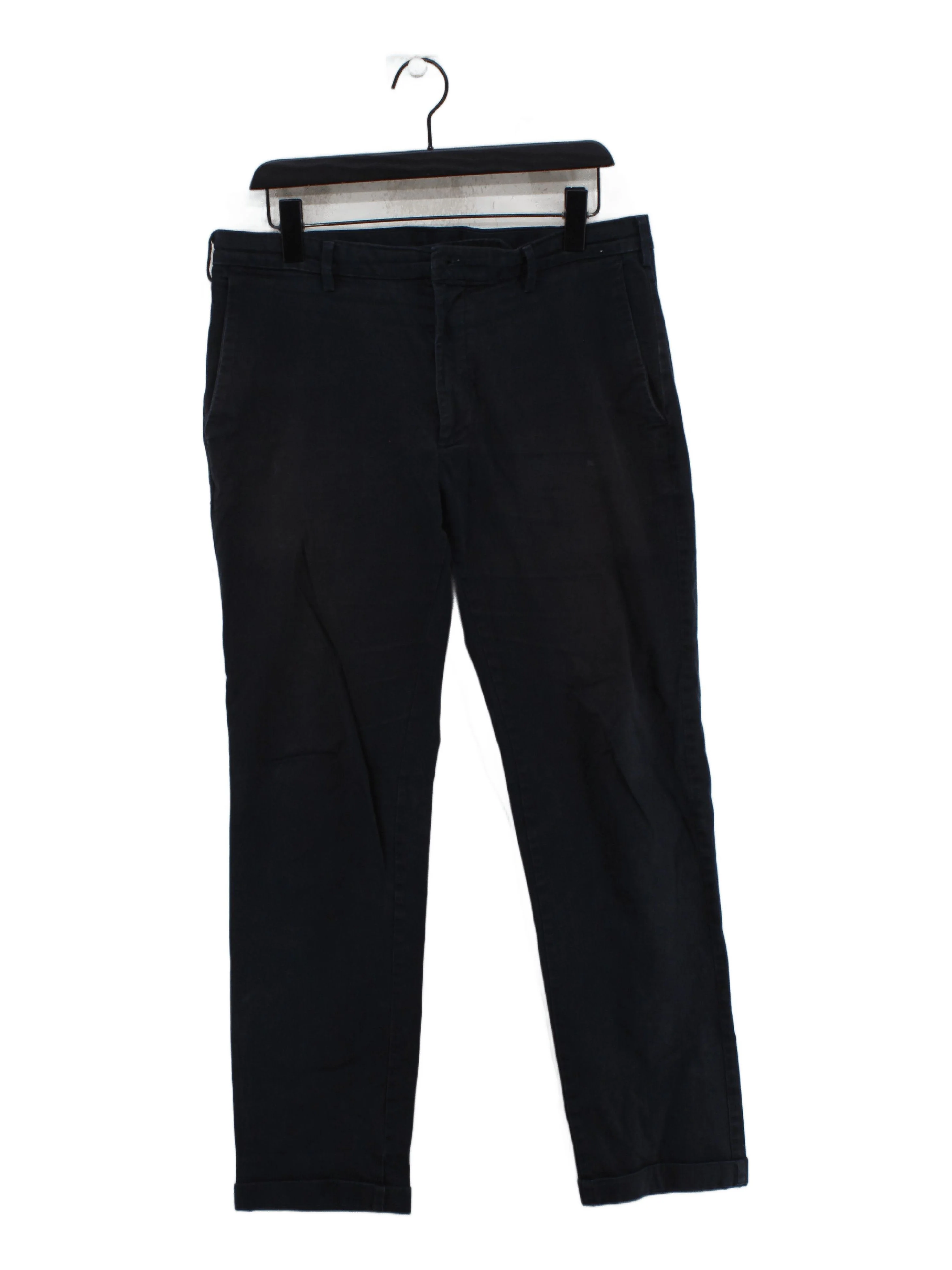 Uniqlo Men's Trousers W 34 in Grey Cotton with Elastane Tapered Chino