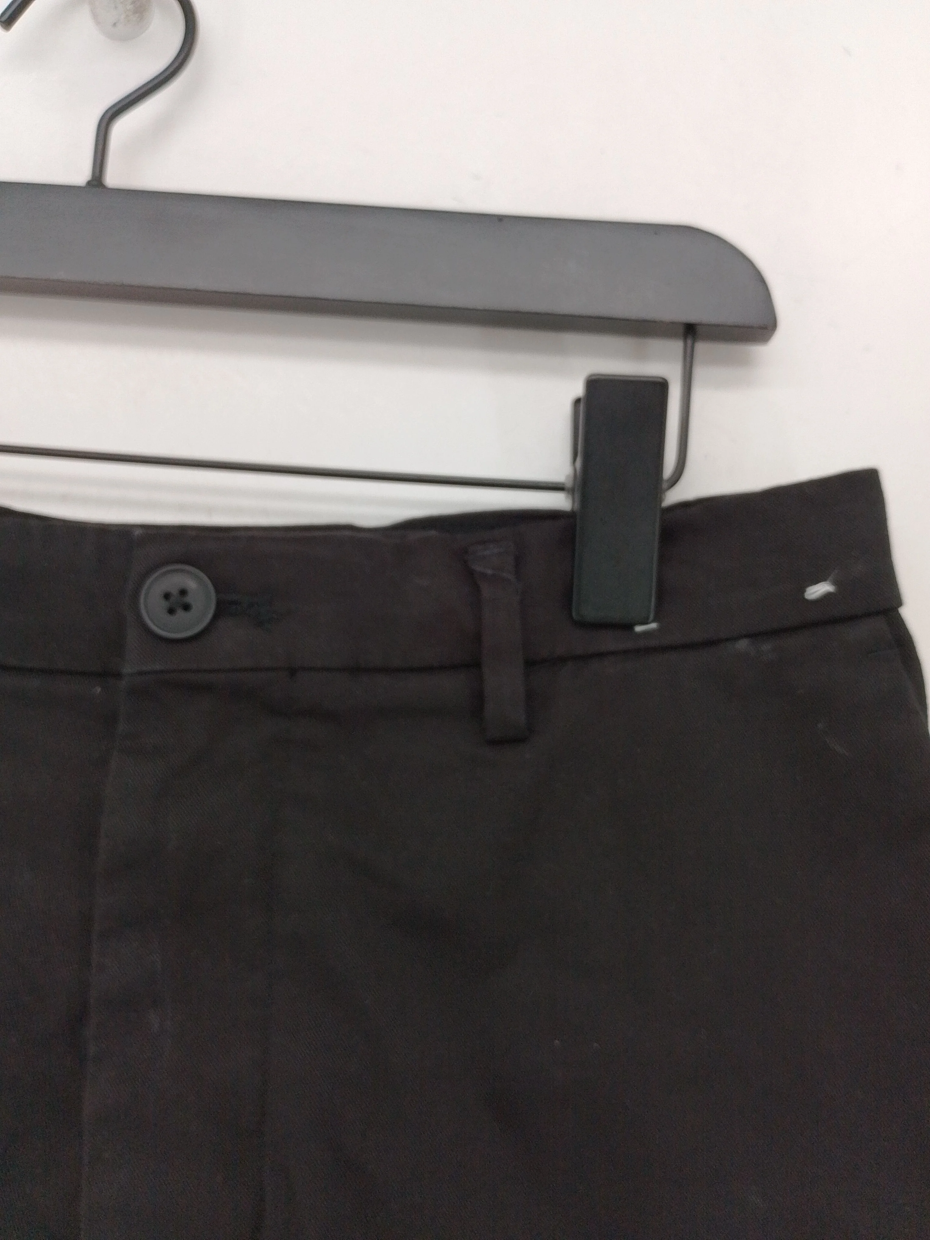 Uniqlo Men's Trousers W 34 in; L 32 in Black Cotton with Elastane Straight Chino - Image 5