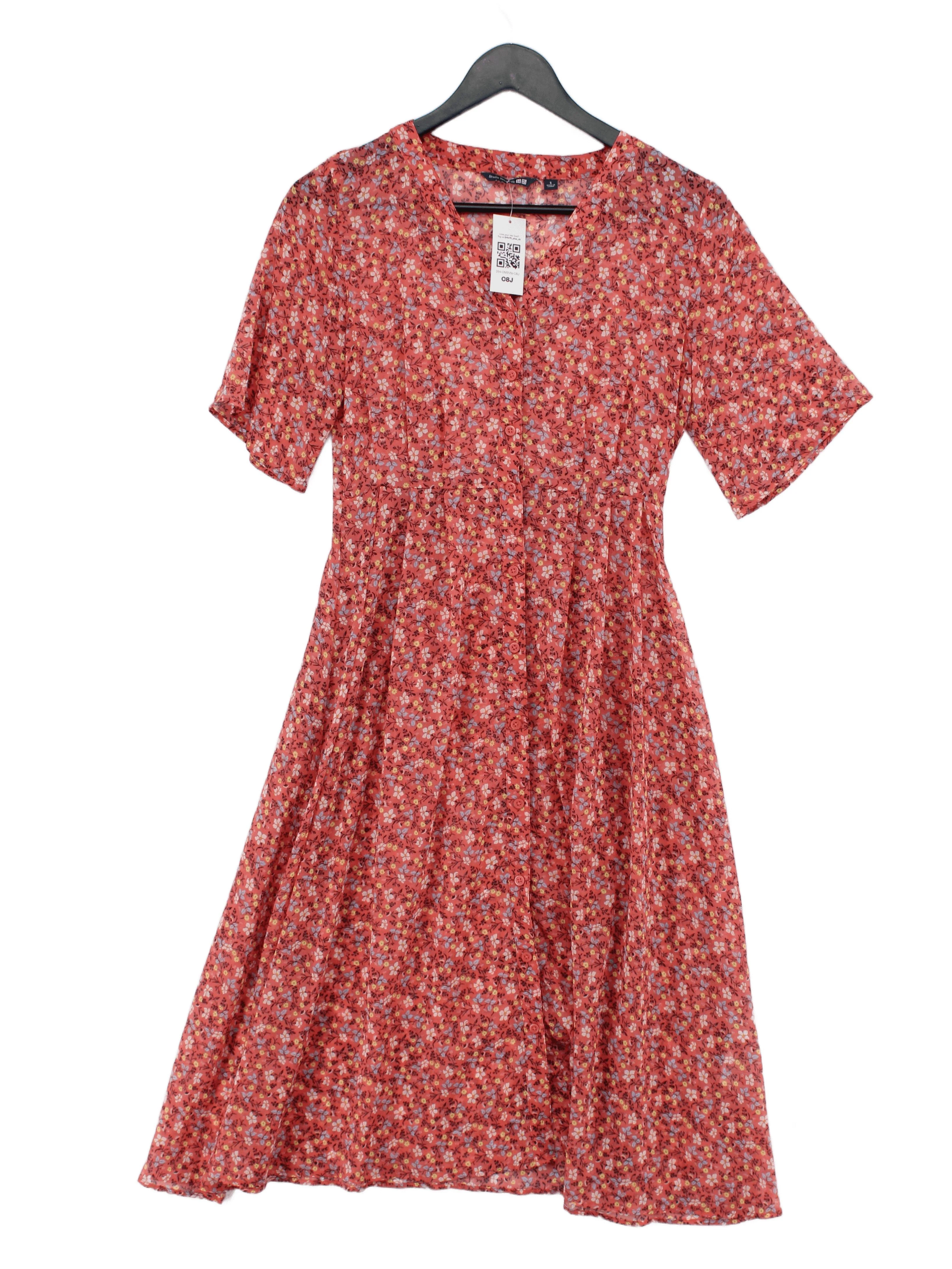 Uniqlo Shirt Midi Dress S in Red
