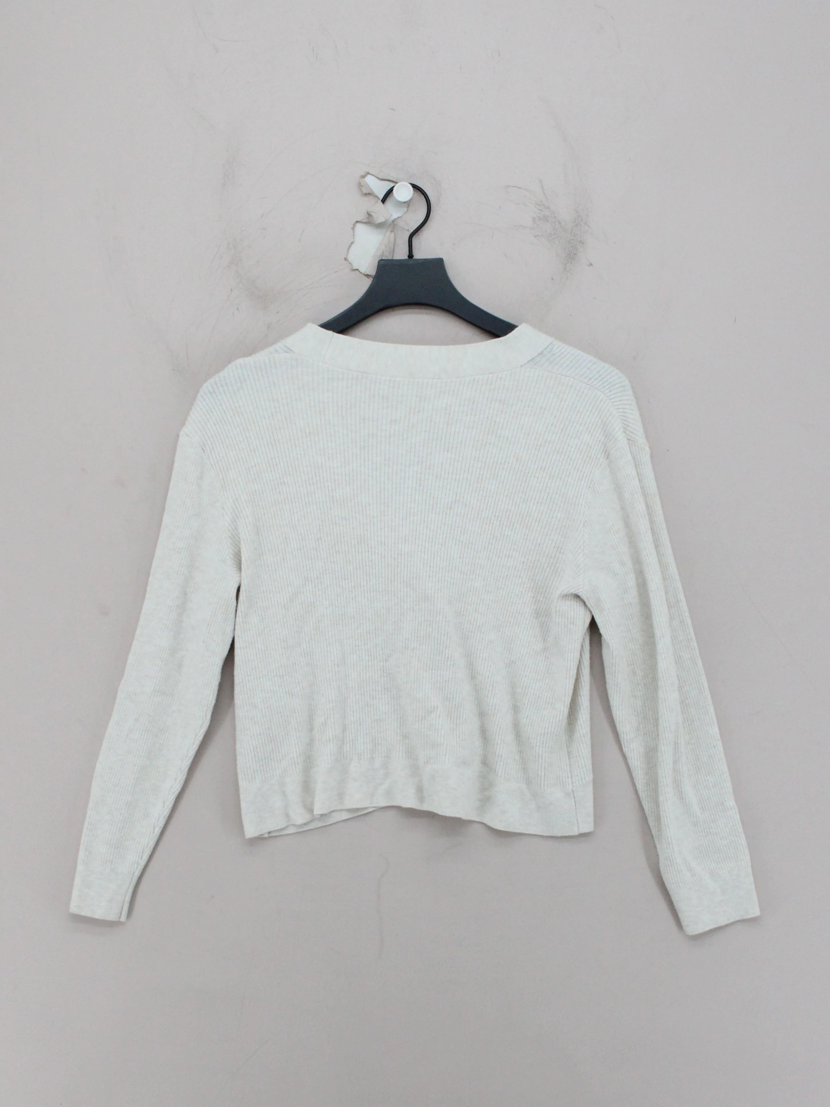 Uniqlo Women's Cardigan L Cream Viscose with Polyester, Polyamide Cardigan - Image 2