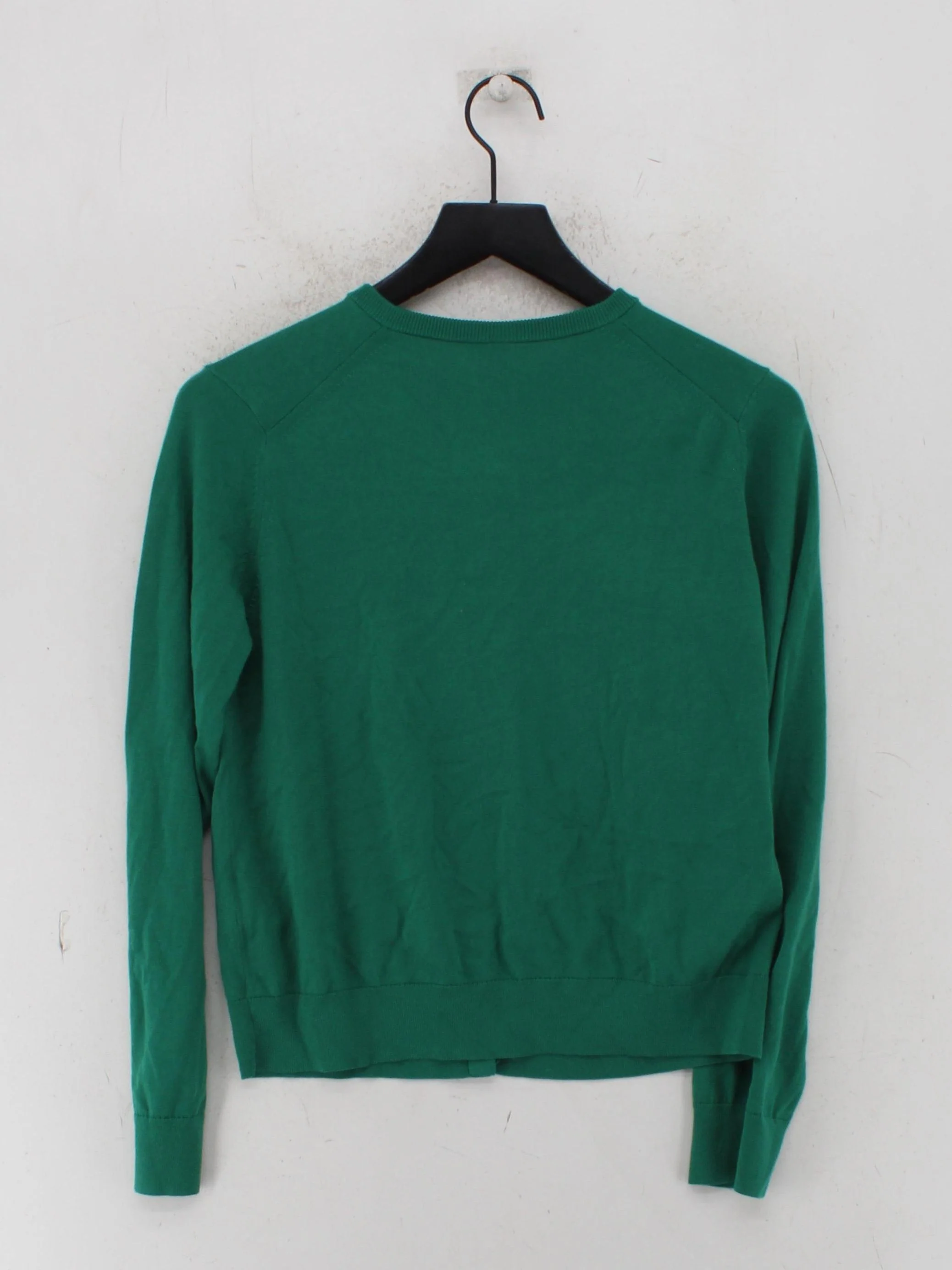 Uniqlo Women's Cardigan L Green Cotton with Lyocell Modal Round Neck Cardigan - Image 2