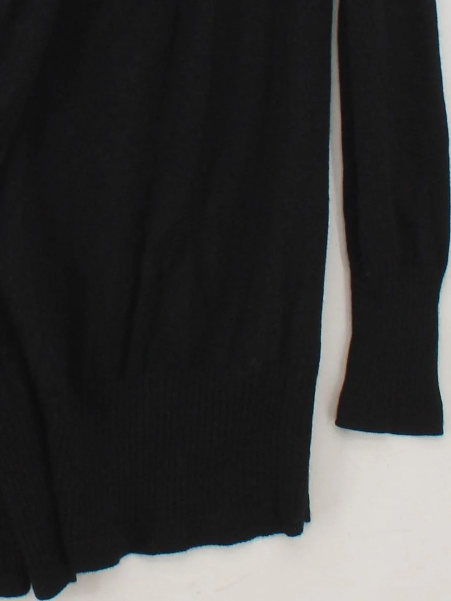 Uniqlo Women's Cardigan M Black Wool with Lyocell Modal V-Neck Cardigan - Image 4