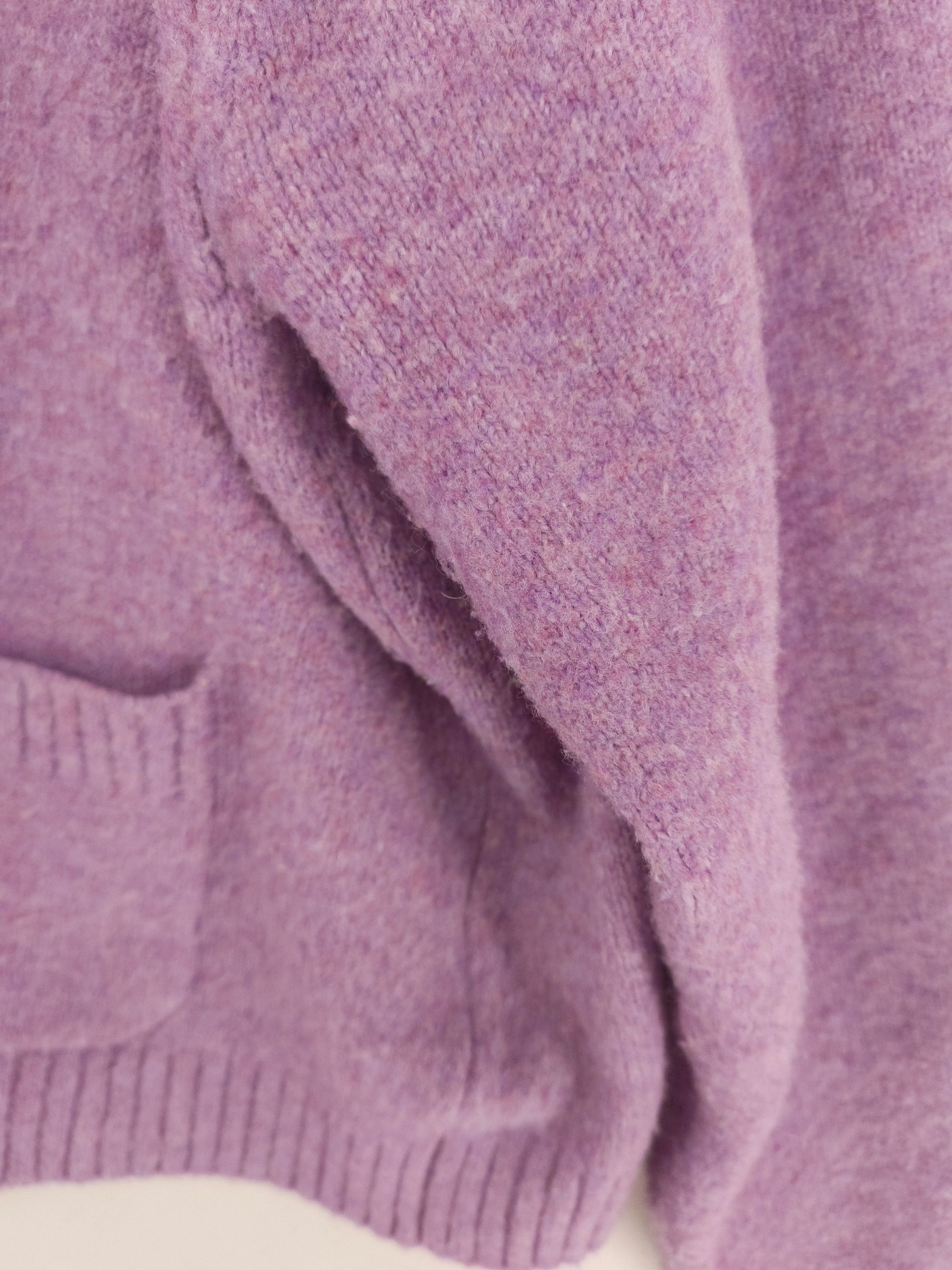 Uniqlo Women's Cardigan S Purple Acrylic with Polyester, Wool, Elastane Cardigan - Image 5
