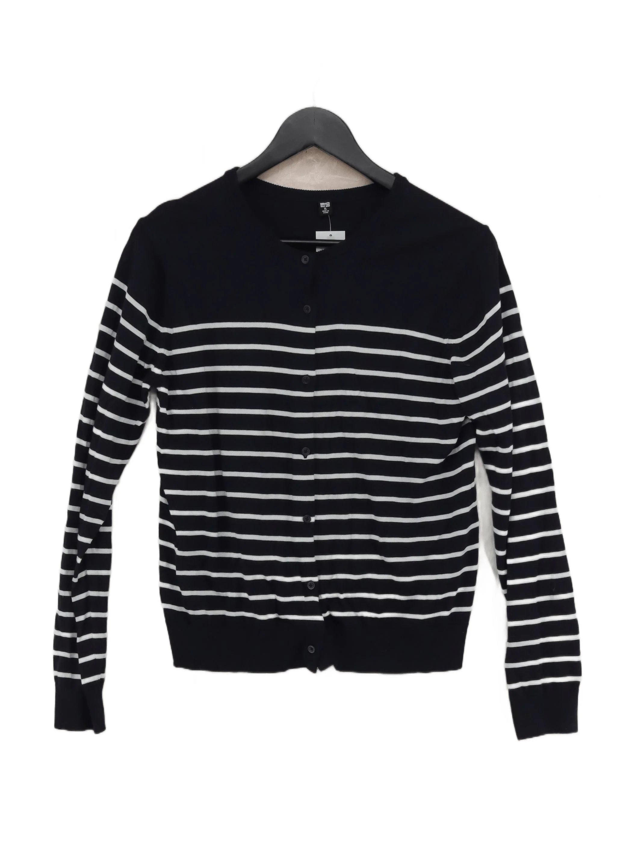 Uniqlo Women's Cardigan XL Blue Cotton with Lyocell Modal Cardigan