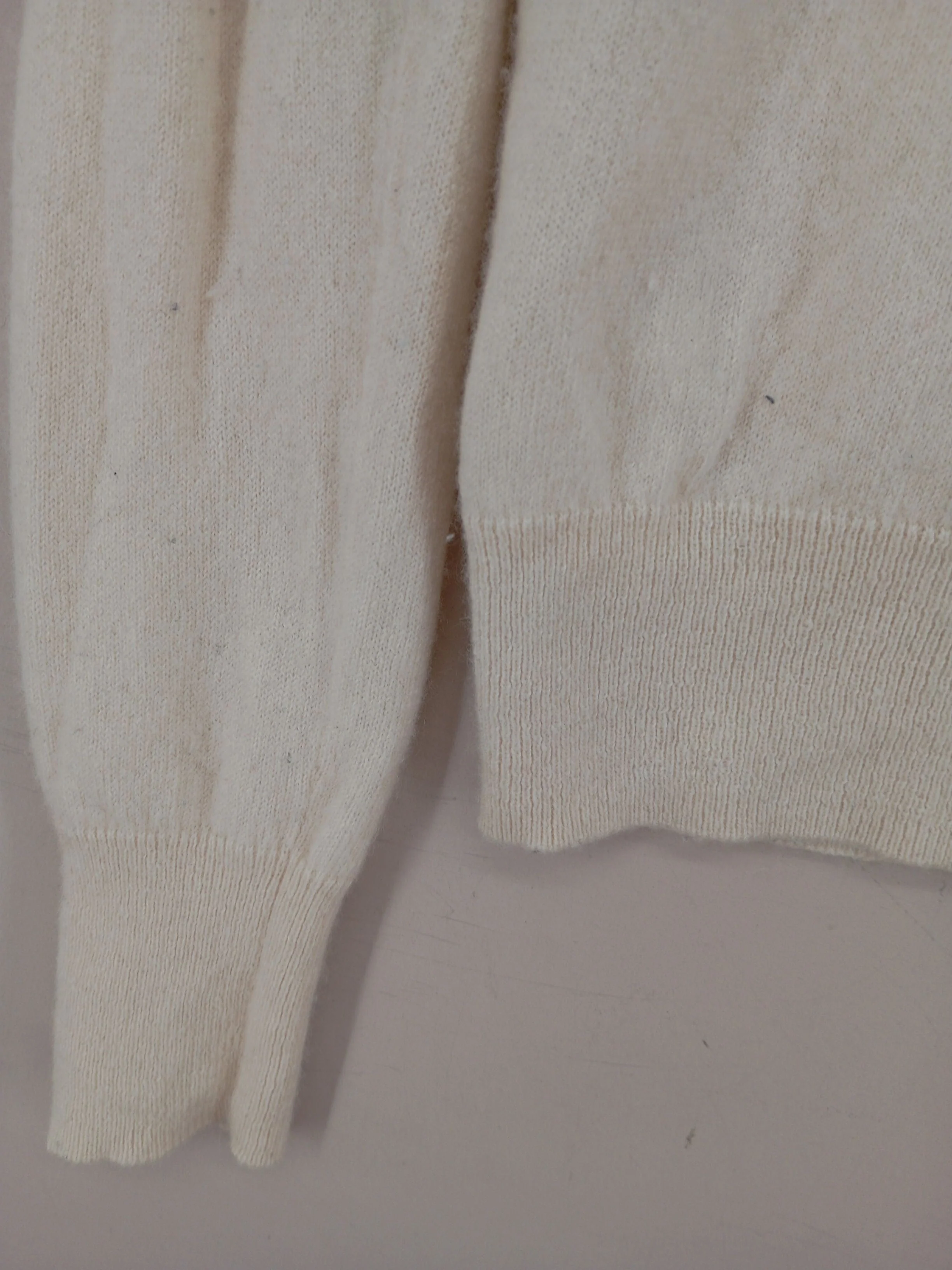 Uniqlo Women's Cardigan XS Cream 100% Cashmere Crew Neck Cardigan - Image 6