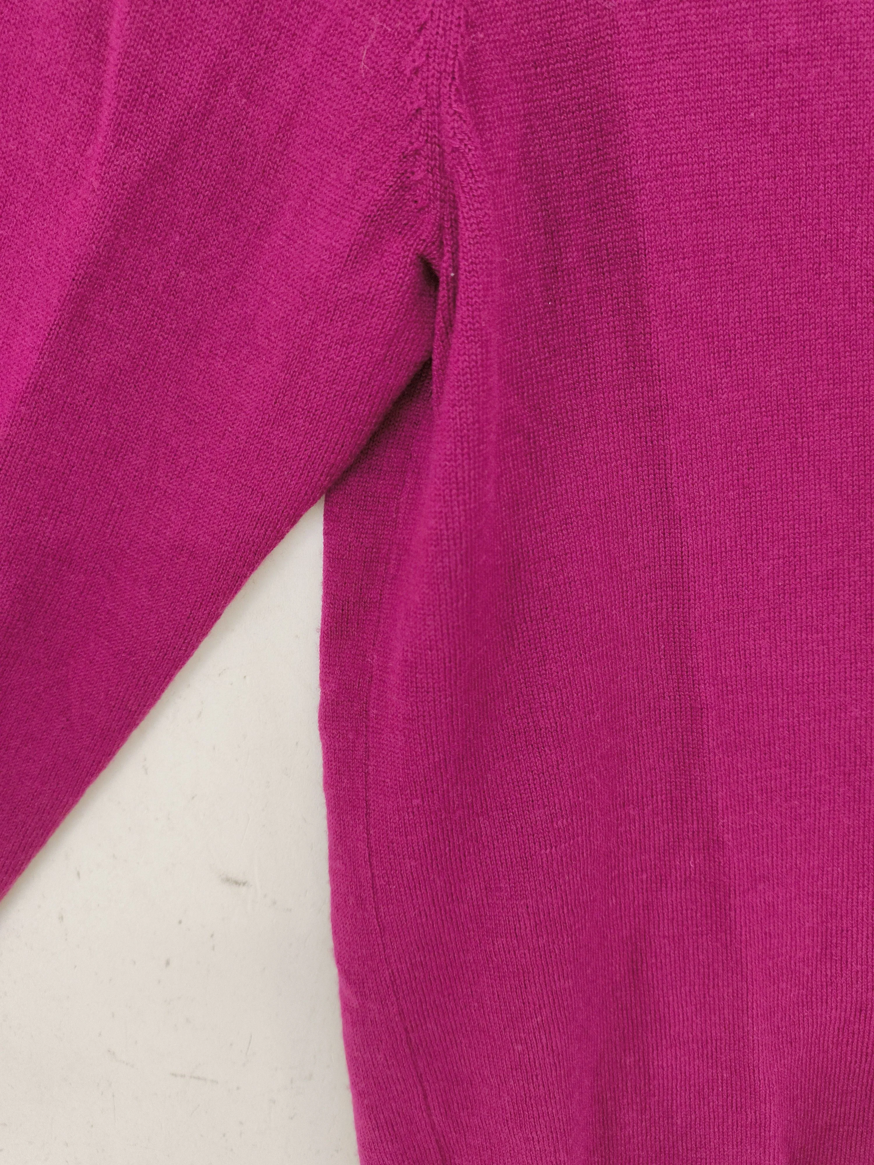 Uniqlo Women's Cardigan XS Red 100% Wool V-Neck Cardigan - Image 5