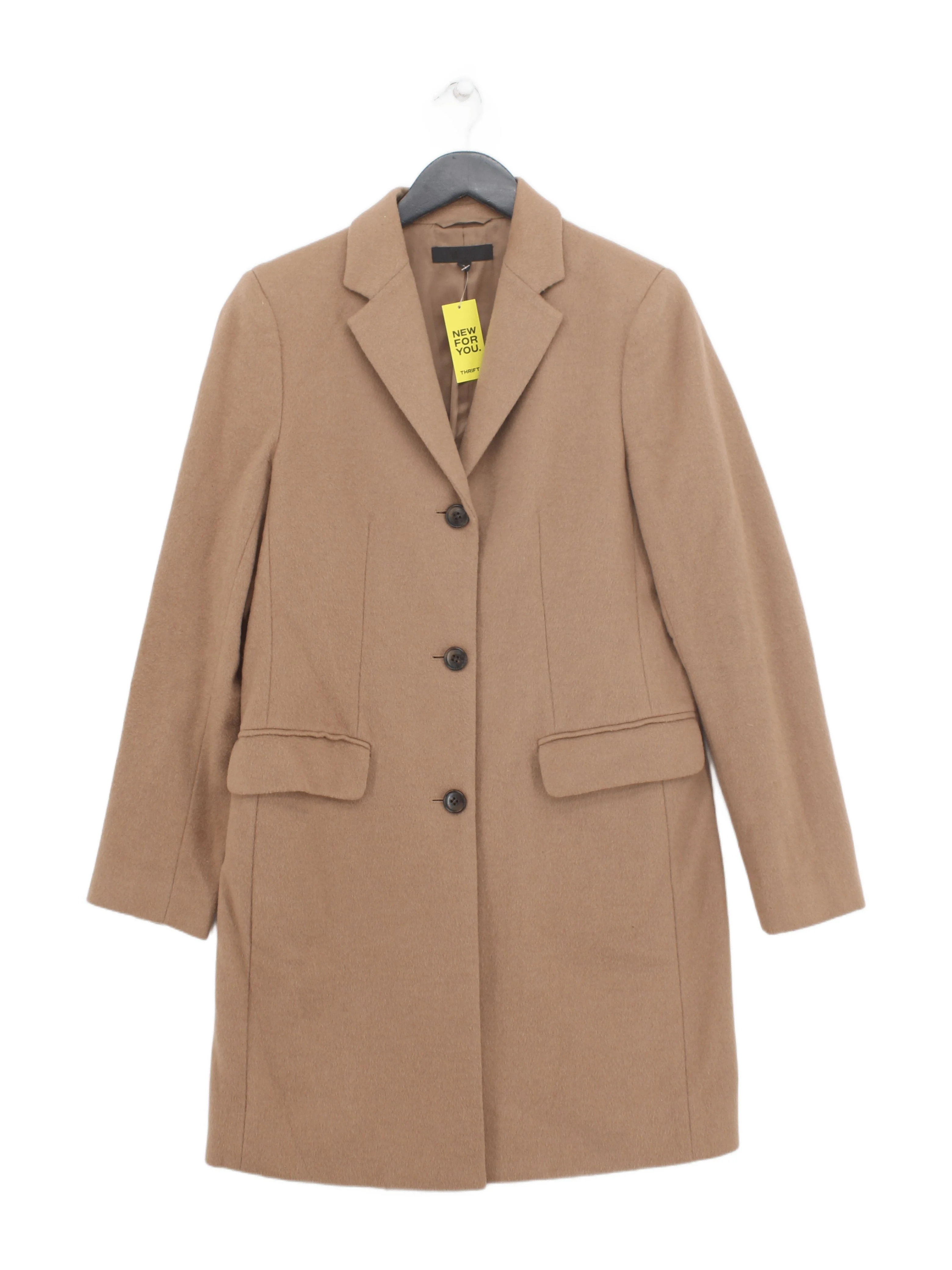 Uniqlo Women's Coat S Tan Wool with Cashmere Overcoat