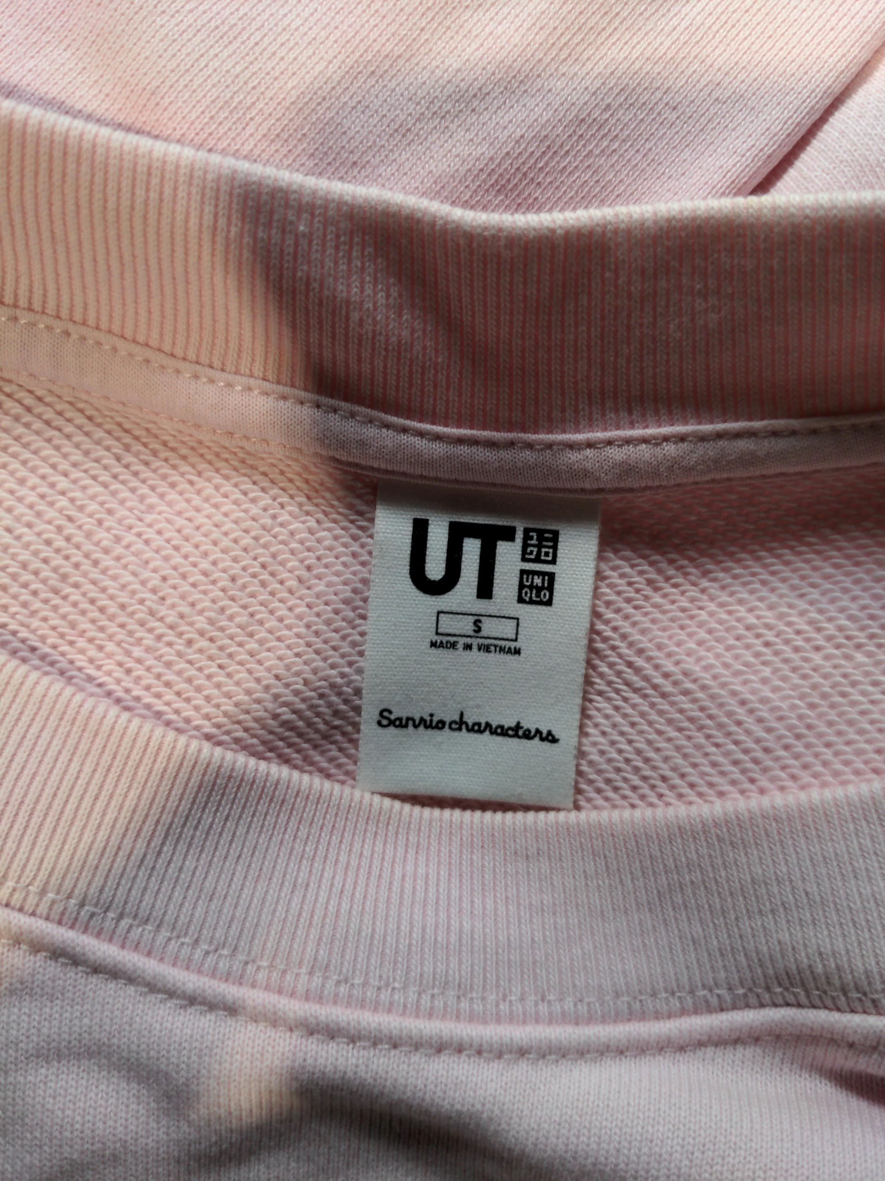 Uniqlo Women's Hoodie S Pink Graphic Cotton with Polyester Pullover - Image 5