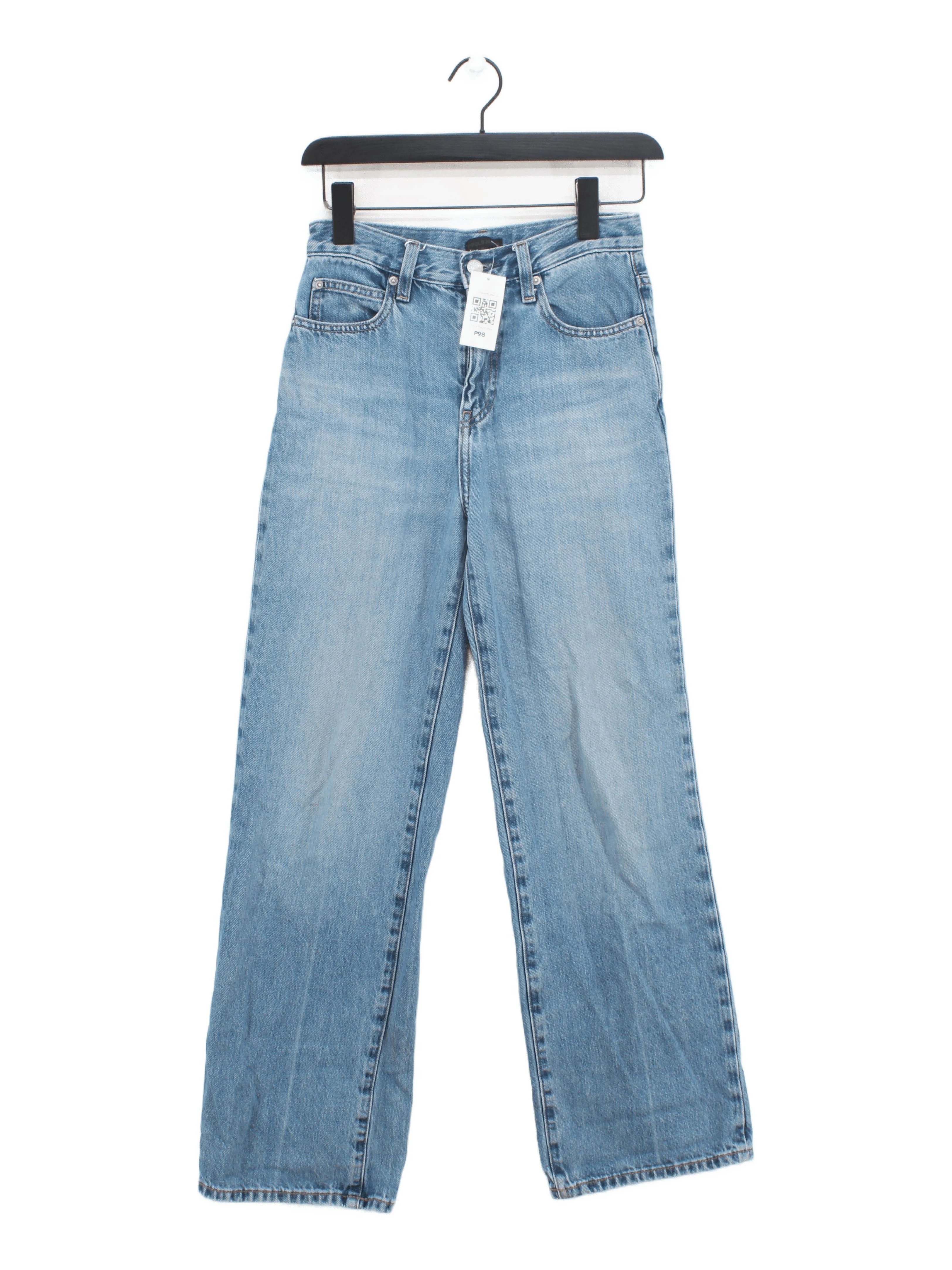 Uniqlo Women's Jeans W 22 in Blue Cotton with Polyester, Cotton Wide-Leg